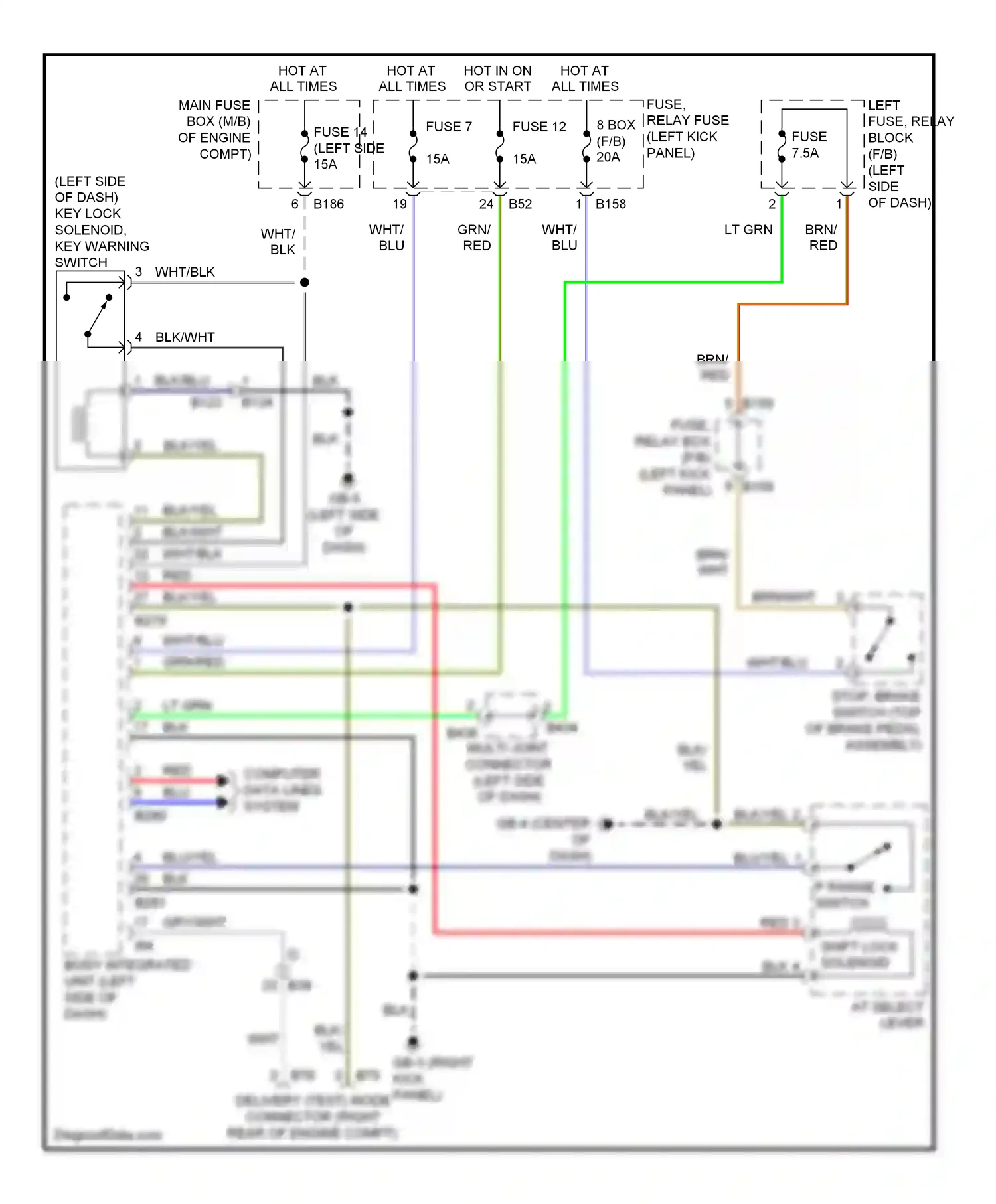 Wiring diagram blk/yel for Subaru Forester SJ (2012-2015) (40 of 55)