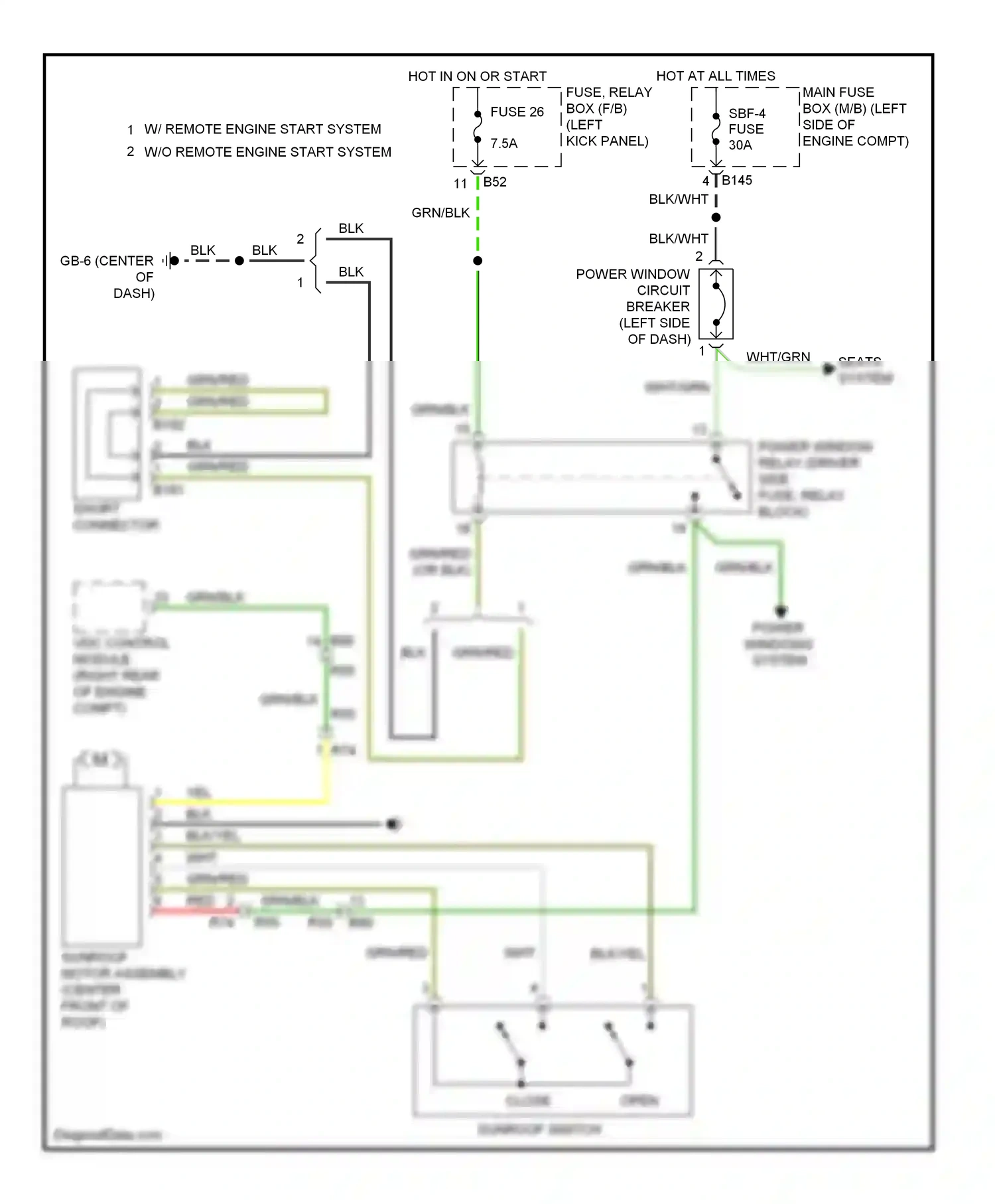 Wiring diagram blk/yel for Subaru Forester SJ (2012-2015) (26 of 55)