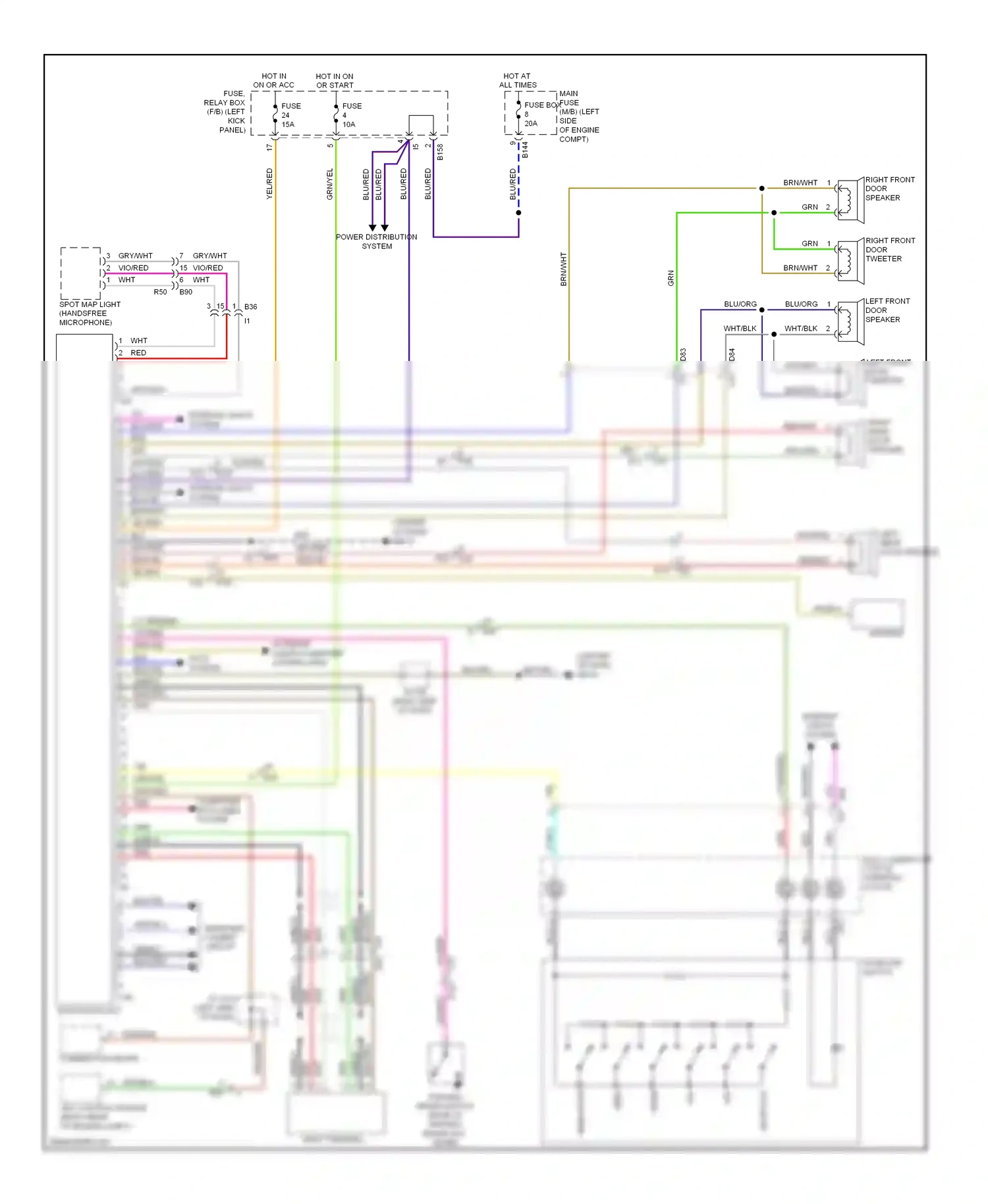 Wiring diagram blu/org for Subaru Forester SJ (2012-2015) (5 of 25)