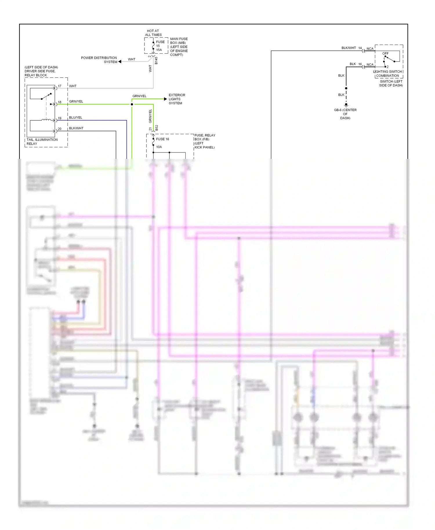 Wiring diagram blu/yel for Subaru Forester SJ (2012-2015) (15 of 25)