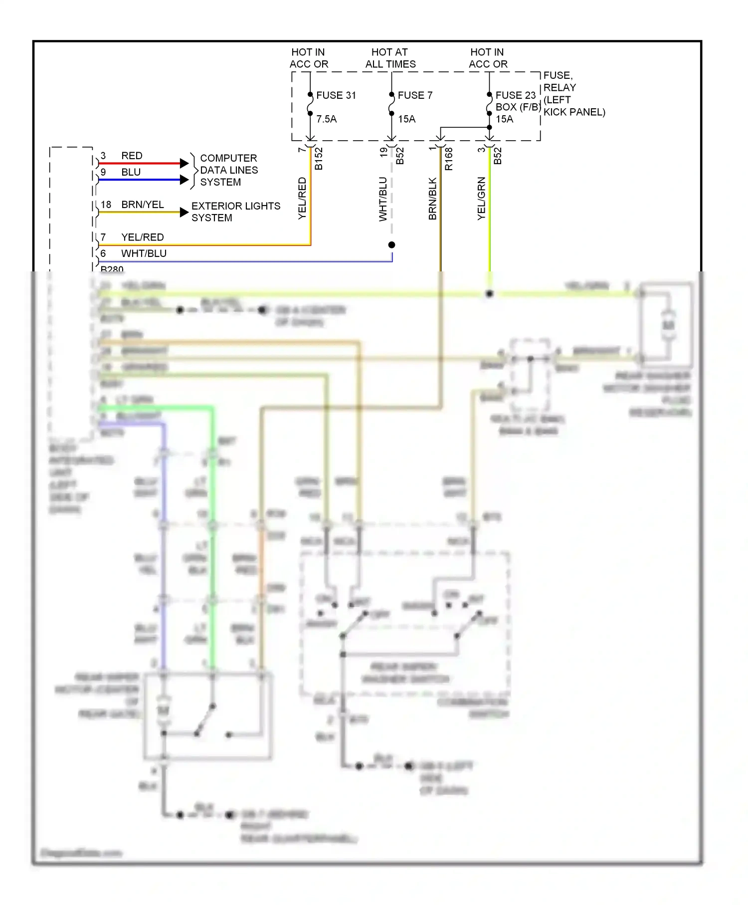 Wiring diagram brn for Subaru Forester SJ (2012-2015) (8 of 30)
