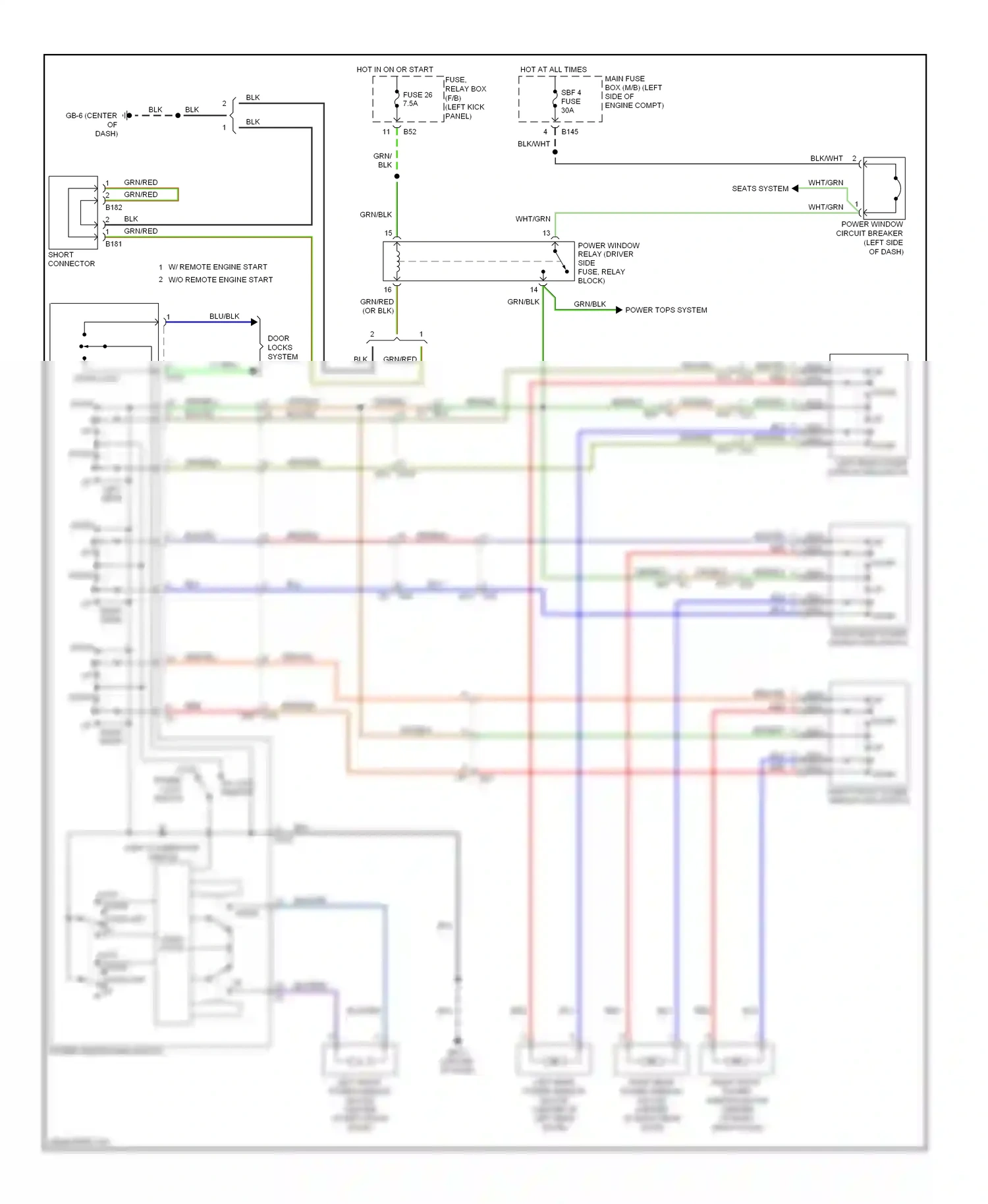 Wiring diagram door locks system for Subaru Forester SJ (2012-2015) (5 of 6)