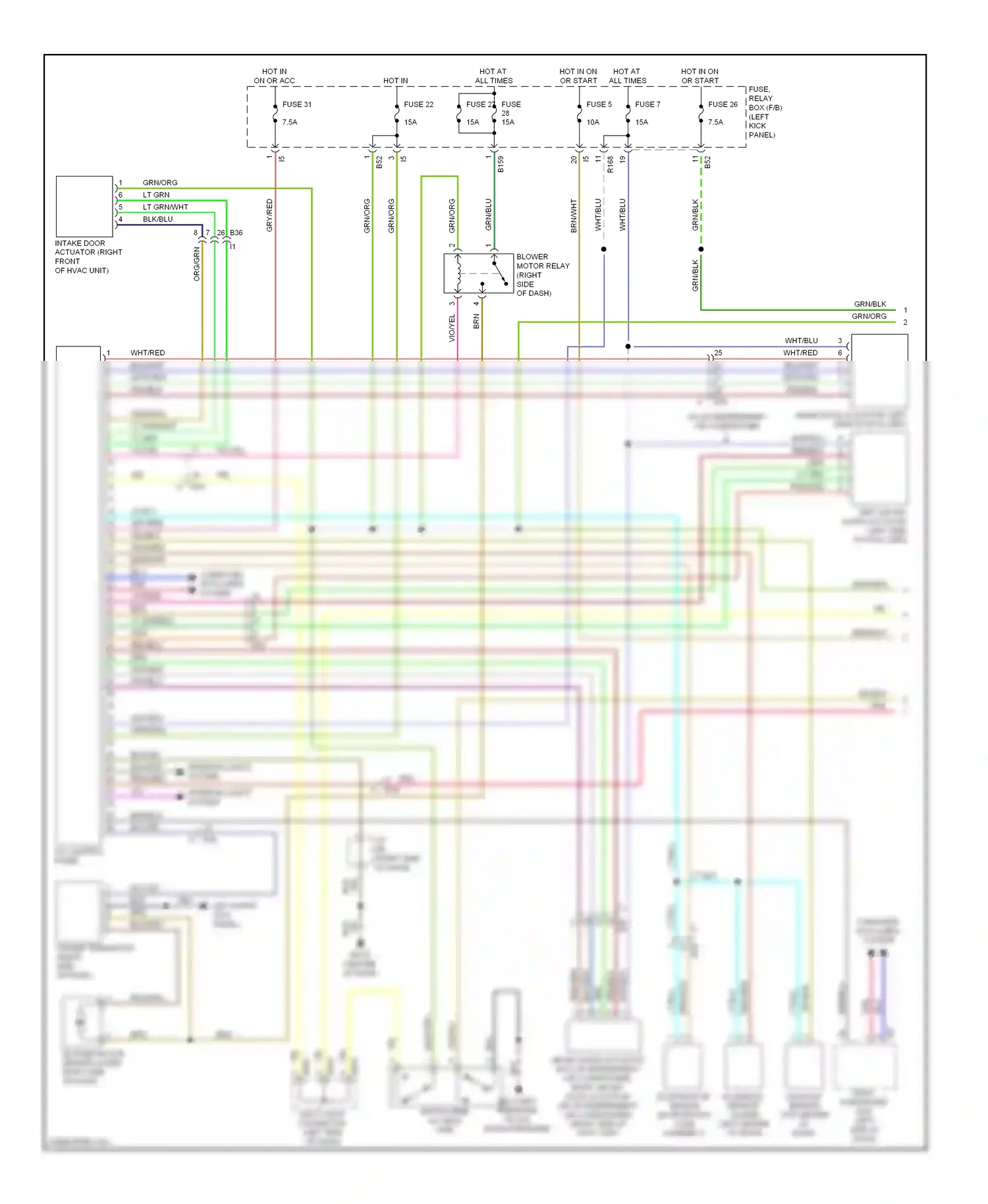 Wiring diagram grn/org for Subaru Forester SJ (2012-2015) (11 of 21)