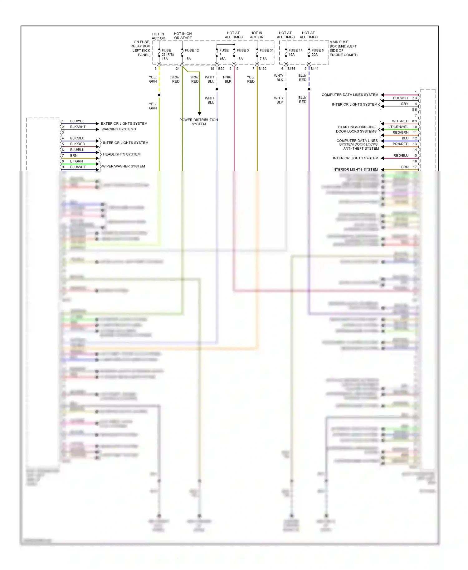 Wiring diagram interior lights system headlights system for Subaru Forester SJ (2012-2015) (1 of 1)
