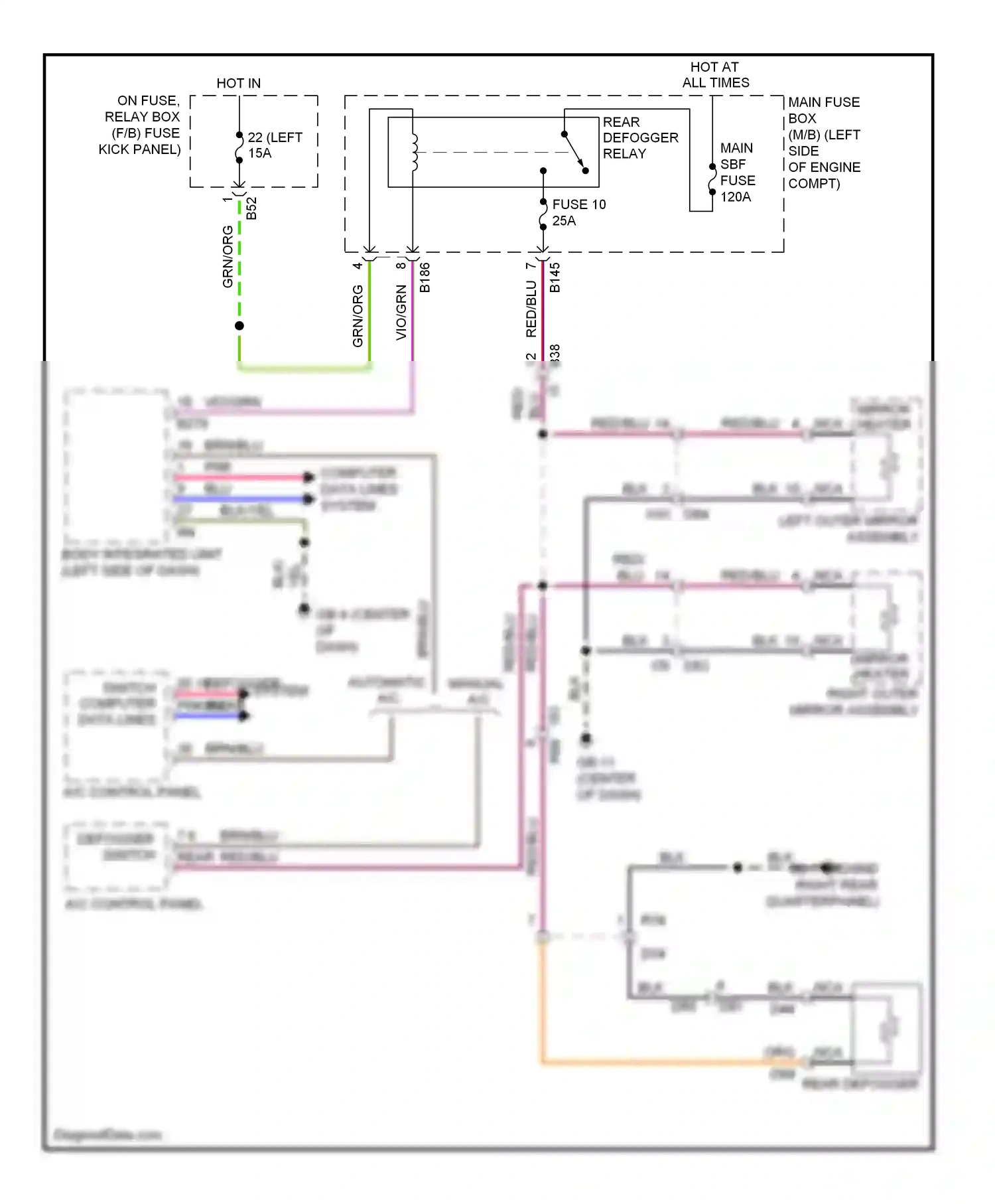 Wiring diagram manual a/c for Subaru Forester SJ (2012-2015) (3 of 6)