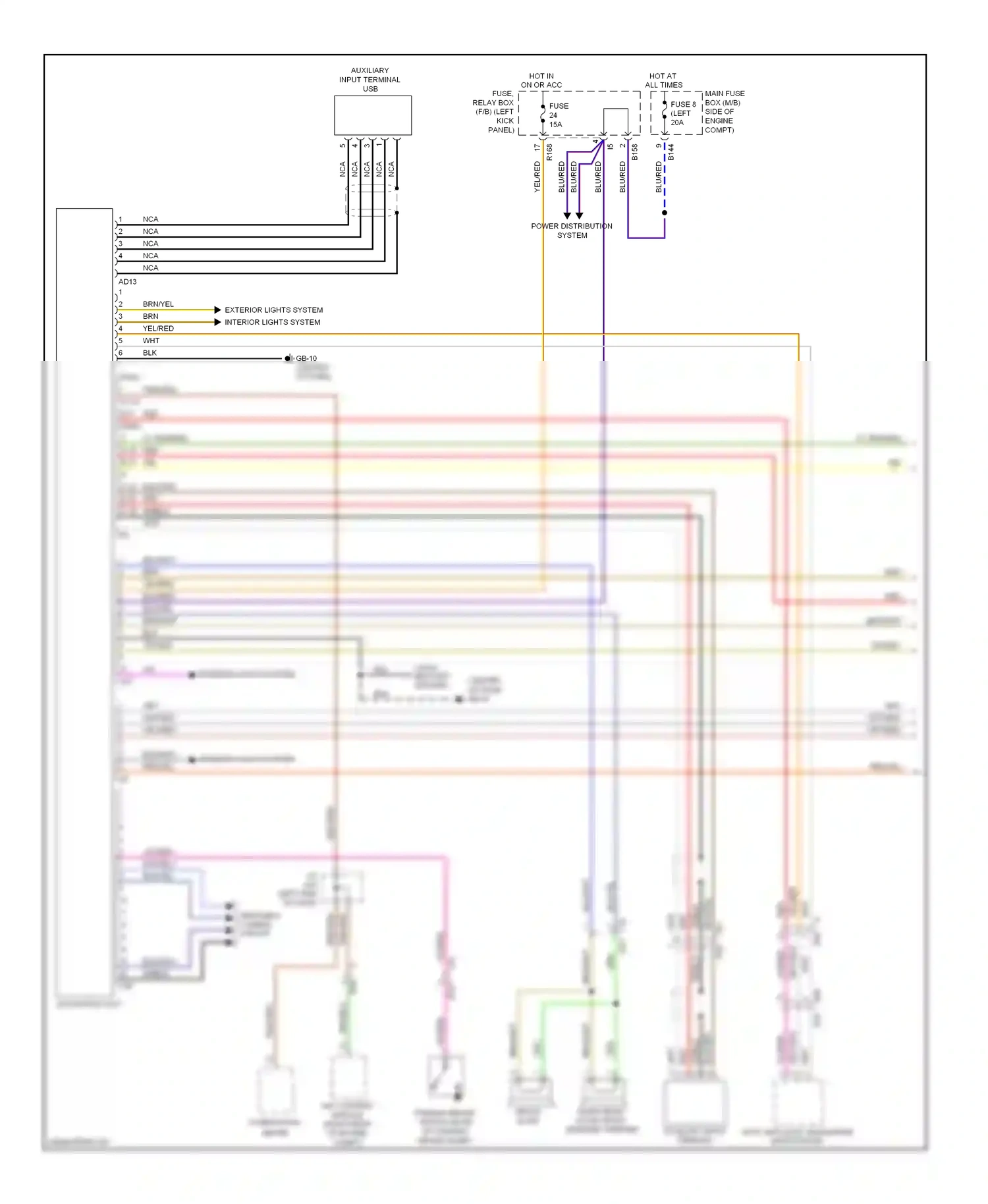 Wiring diagram rearview camera circuit for Subaru Forester SJ (2012-2015) (2 of 4)