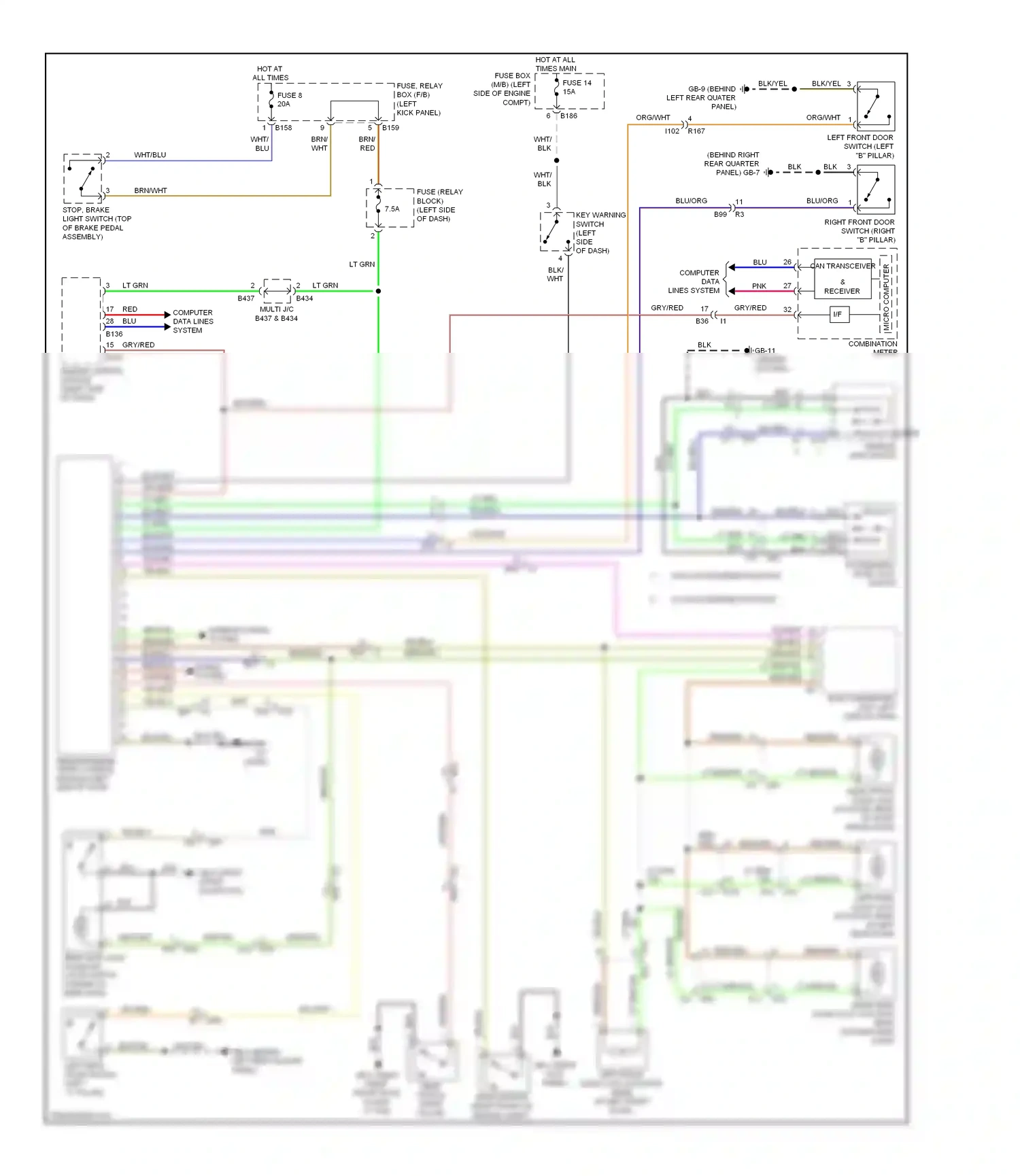 Wiring diagram & receiver for Subaru Forester SJ (2012-2015) (1 of 2)