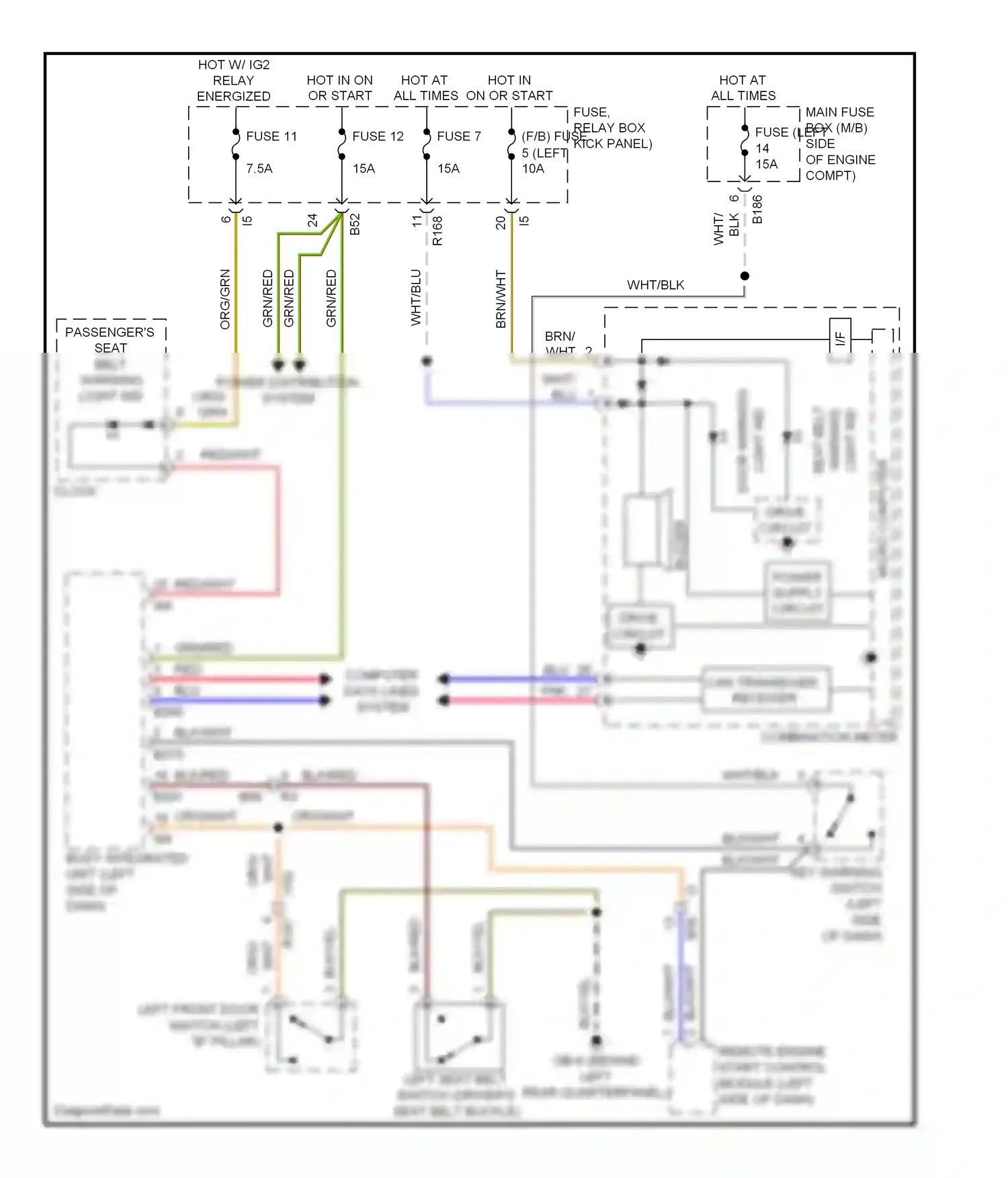 Wiring diagram relay energized for Subaru Forester SJ (2012-2015) (2 of 10)