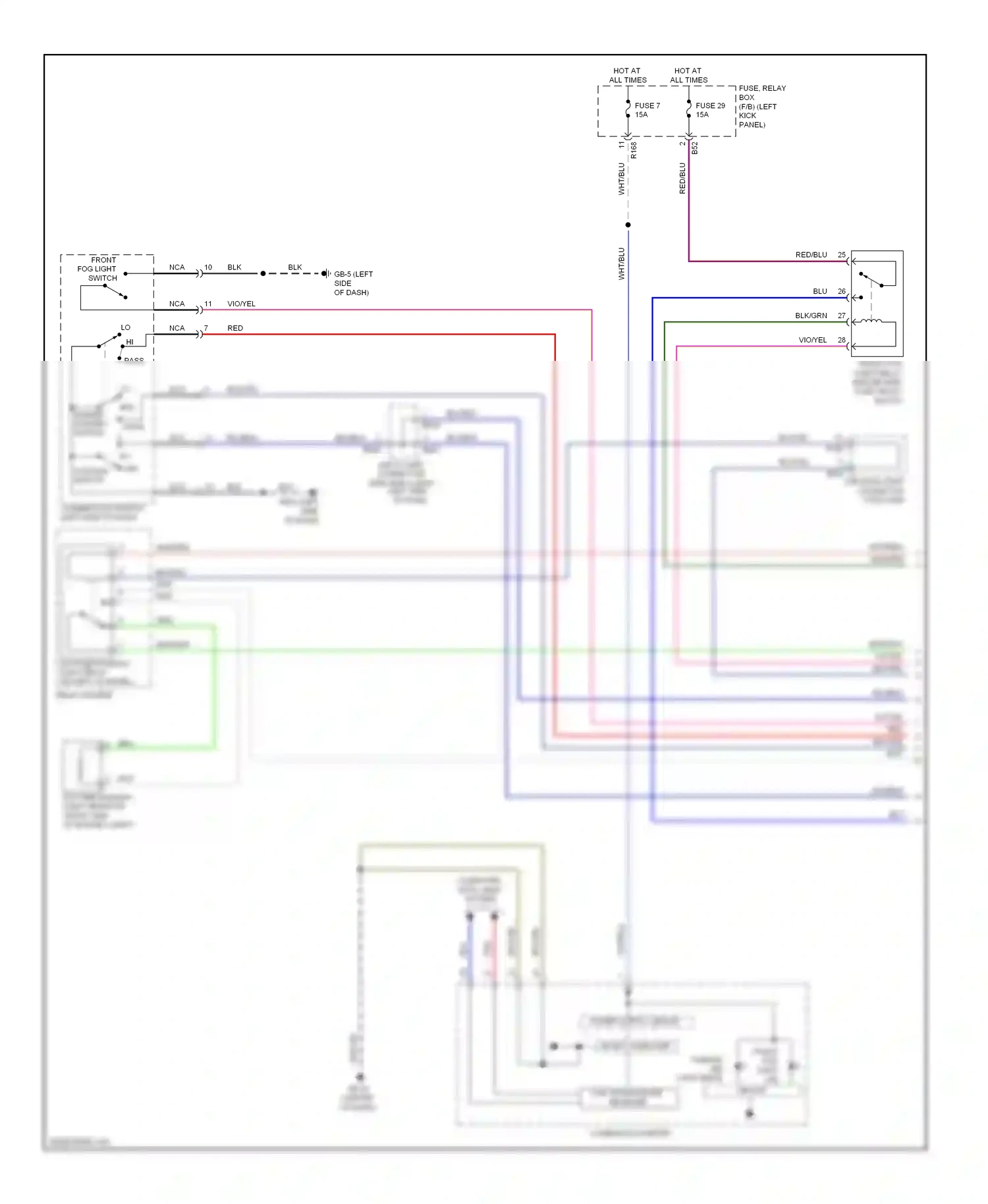 Wiring diagram through joint connector for Subaru Forester SJ (2012-2015) (3 of 6)