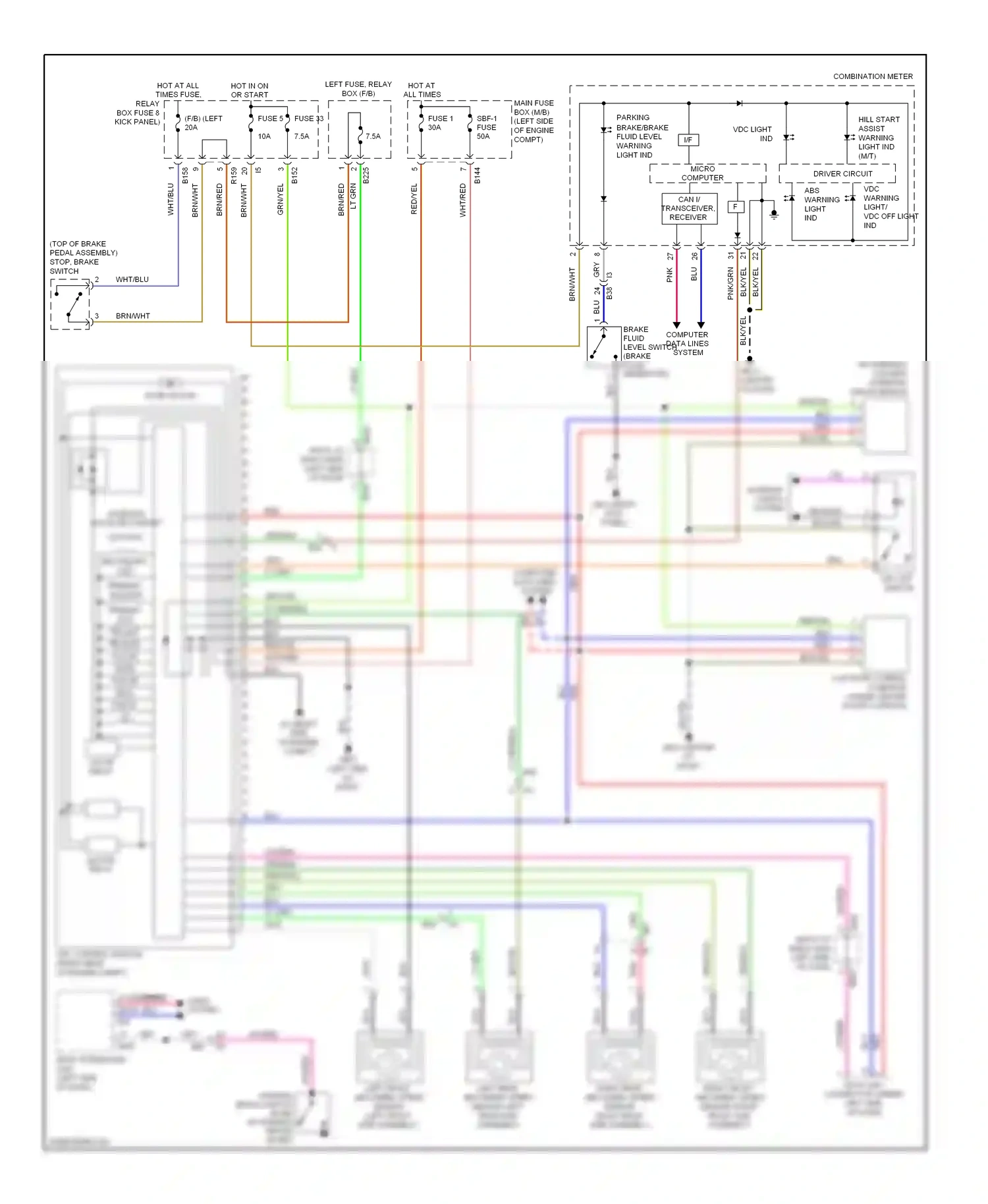 Wiring diagram vdc warning for Subaru Forester SJ (2012-2015) (1 of 1)