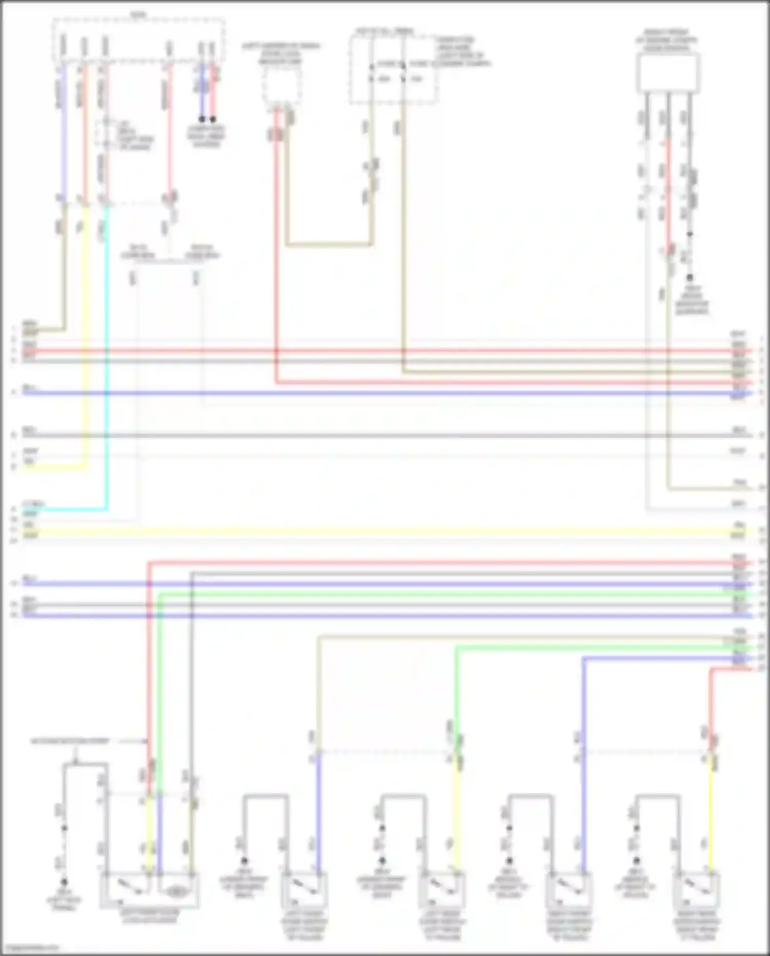 Wiring diagram door lock backup unit for Subaru Forester SK facelift (2021-2024) (1 of 9)
