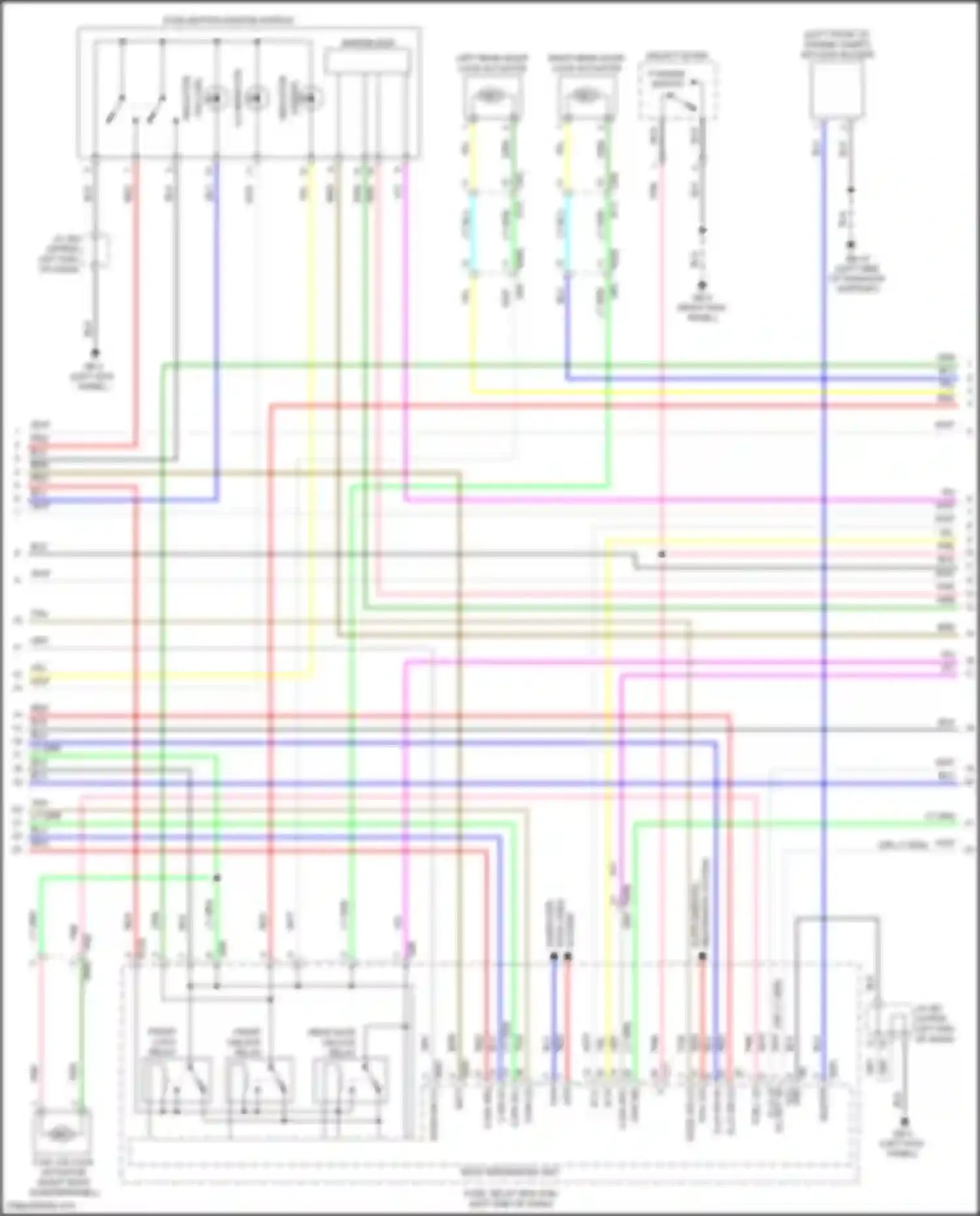Wiring diagram front lock relay for Subaru Forester SK facelift (2021-2024) (1 of 5)