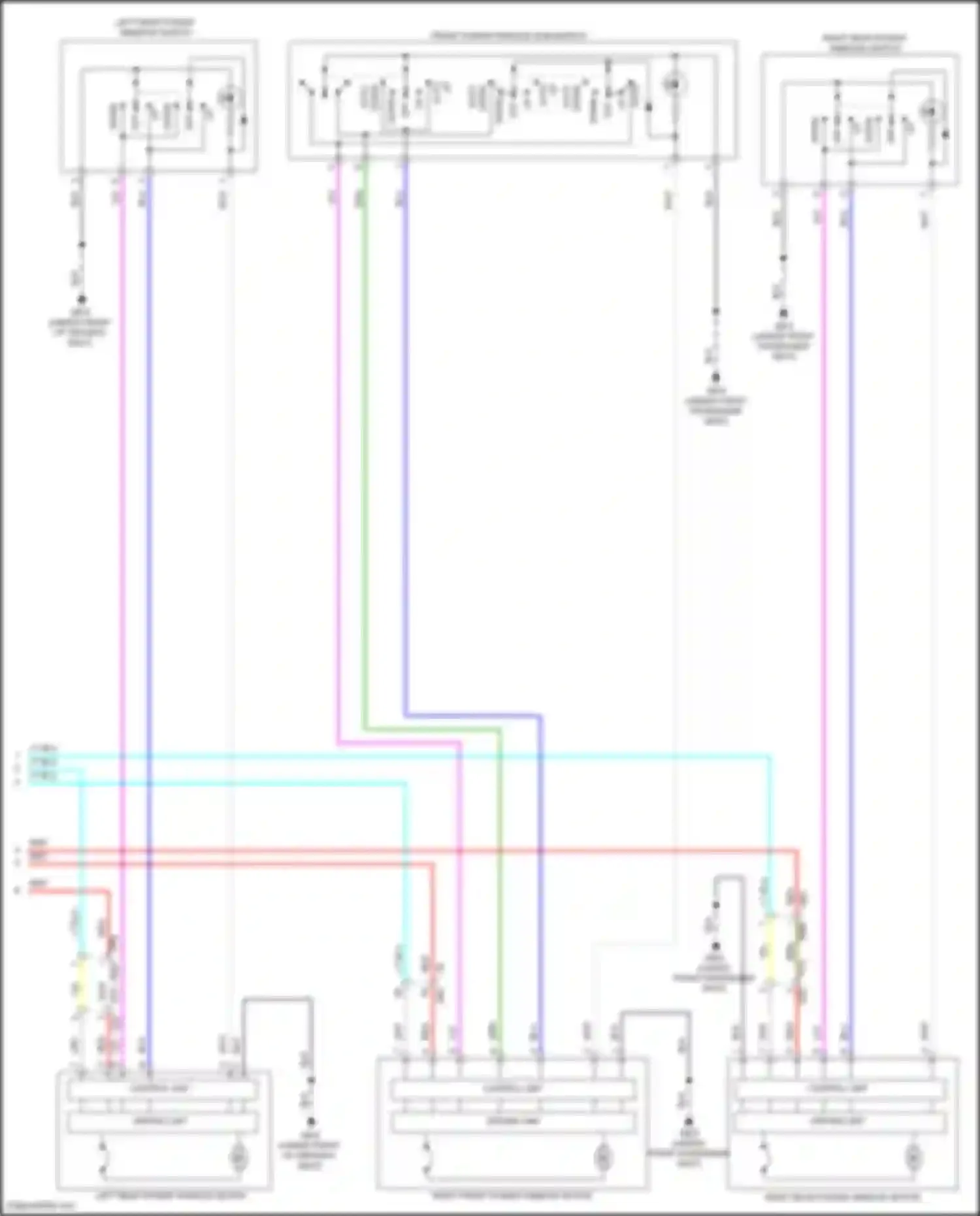 Wiring diagram front power window sub switch for Subaru Forester SK facelift (2021-2024) (2 of 4)