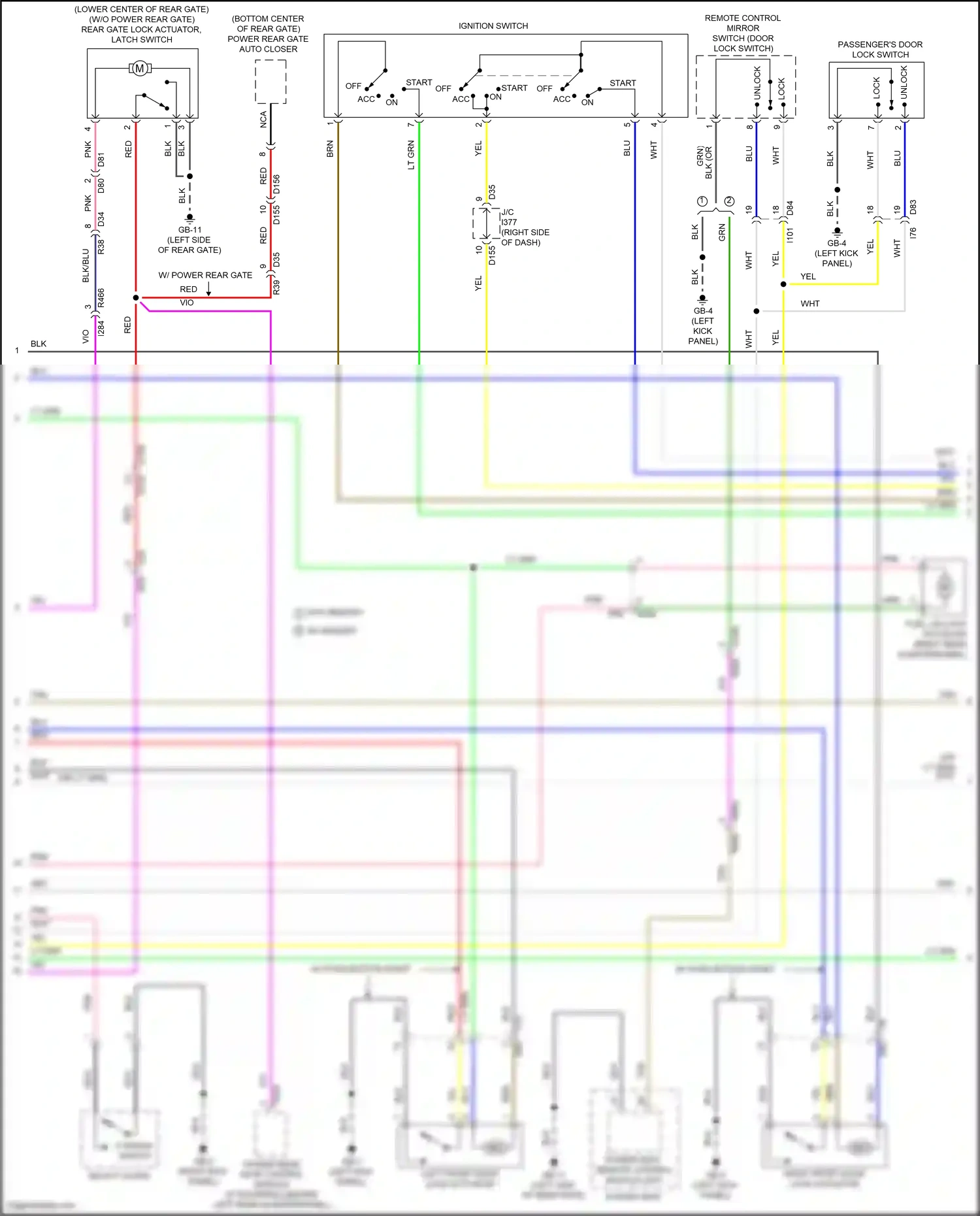 Subaru Forester SK facelift (2021-2024) ignition switch wiring diagram  (1 of 3)