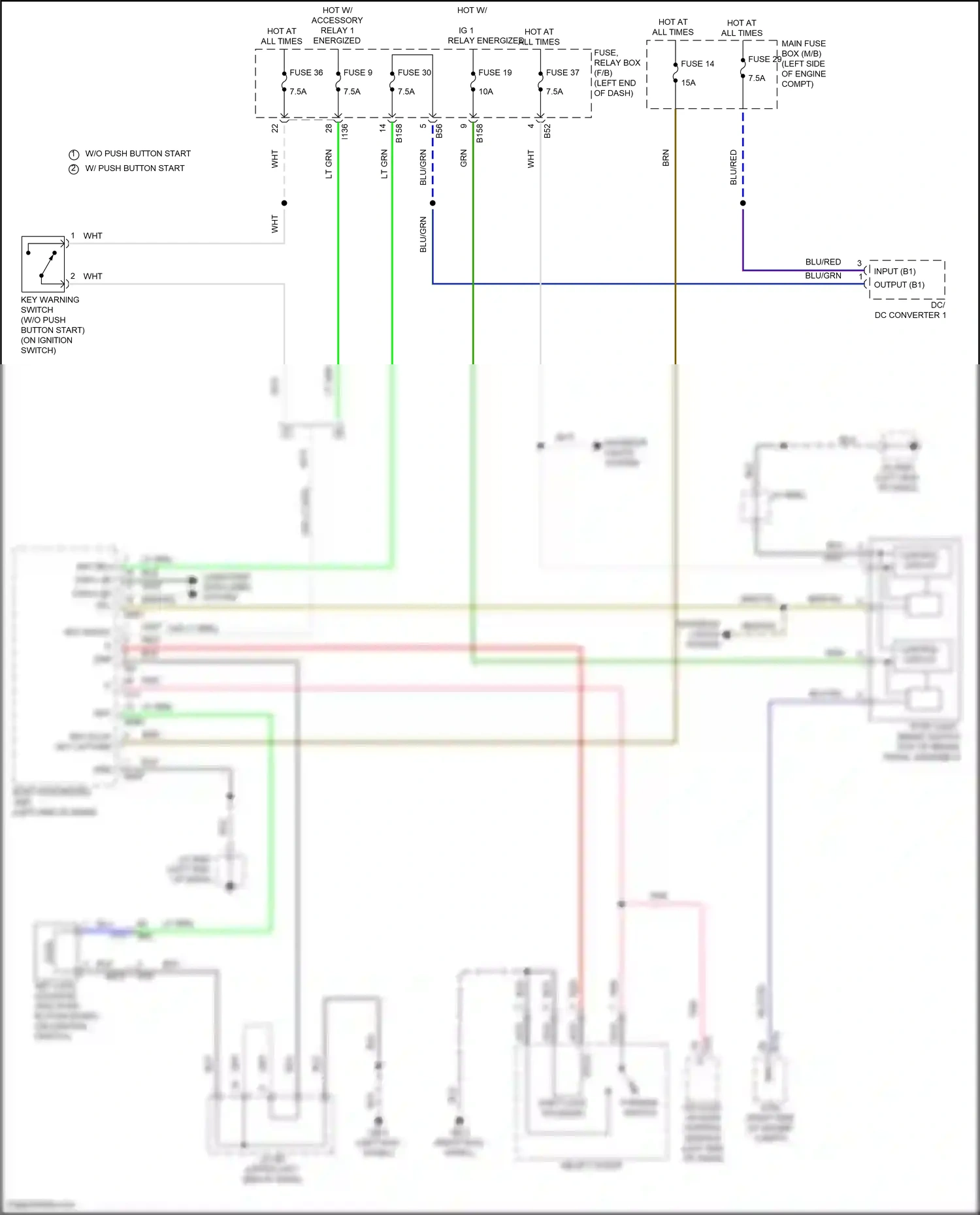 Subaru Forester SK facelift (2021-2024) key warning switch wiring diagram  (10 of 12)