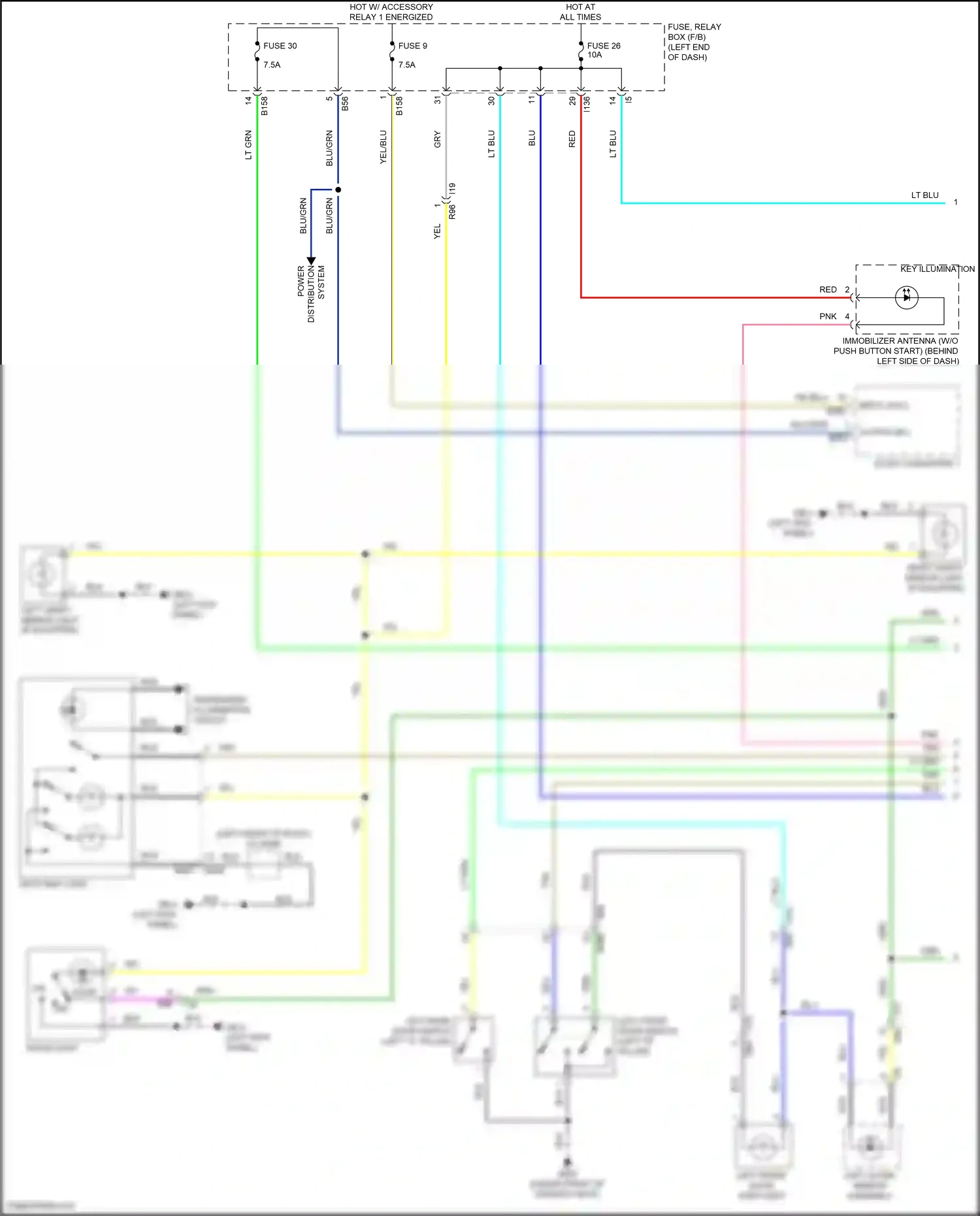 Subaru Forester SK facelift (2021-2024) left front door step light wiring diagram  (1 of 2)