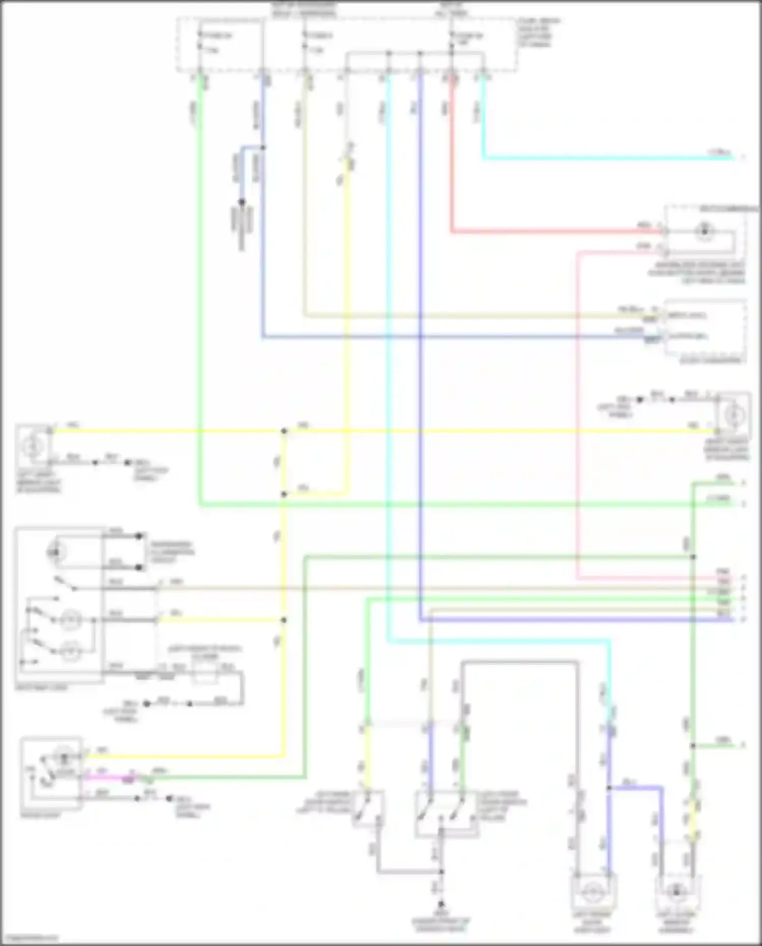 Wiring diagram left outer mirror assembly for Subaru Forester SK facelift (2021-2024) (2 of 9)
