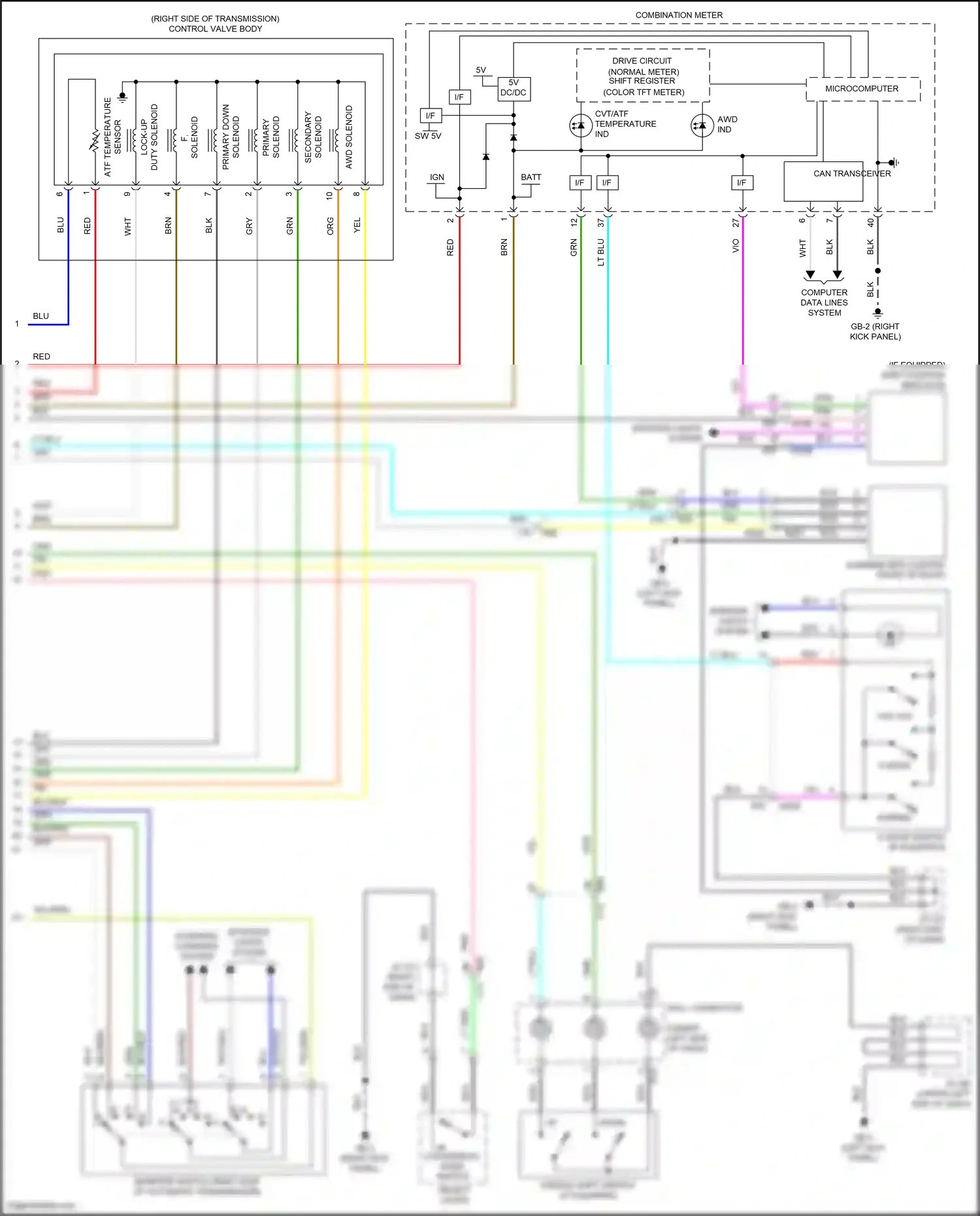 Wiring diagram normal meter for Subaru Forester SK facelift (2021-2024) (2 of 3)