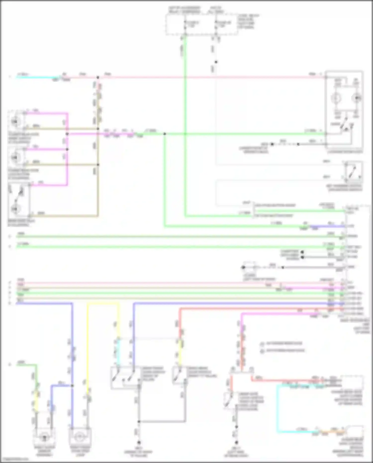 Wiring diagram power rear gate inner switch for Subaru Forester SK facelift (2021-2024) (1 of 3)