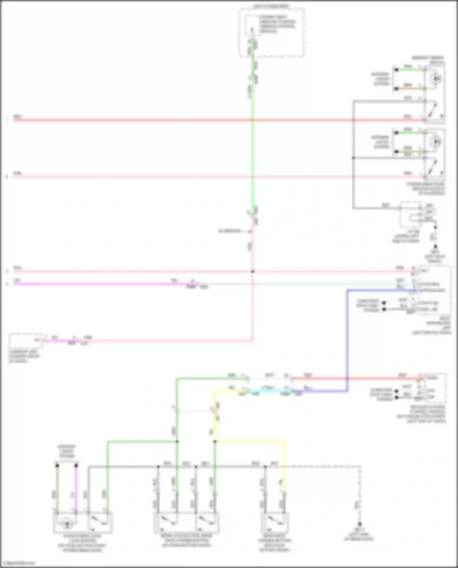 Wiring diagram power rear gate lock button for Subaru Forester SK facelift (2021-2024) (4 of 4)