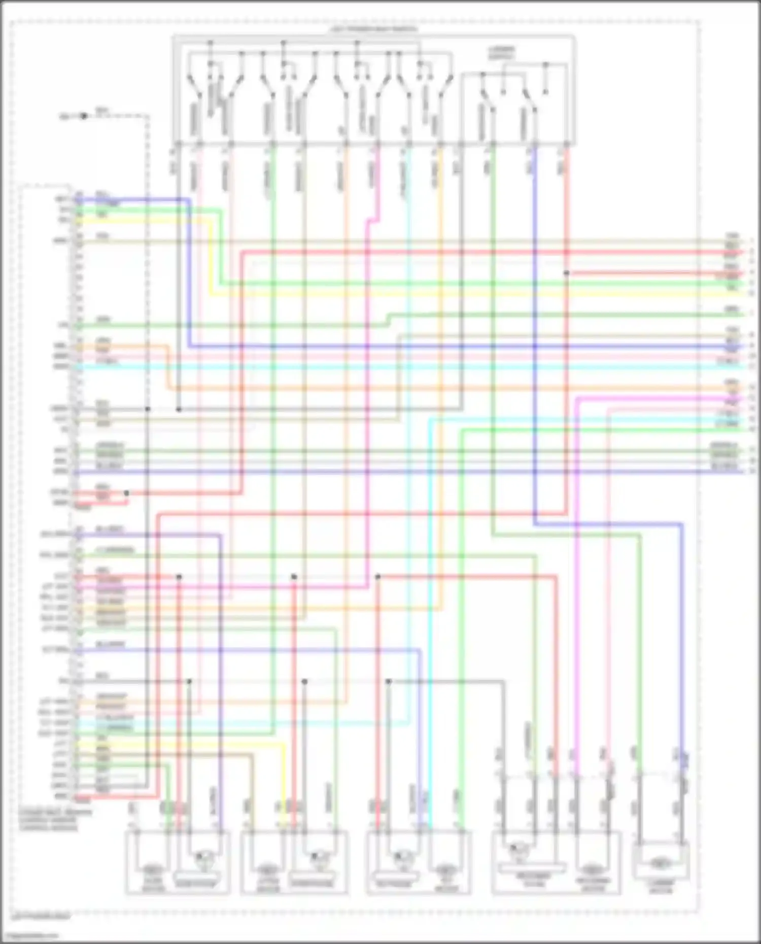 Wiring diagram power seat, remote control mirror control module for Subaru Forester SK facelift (2021-2024) (2 of 9)
