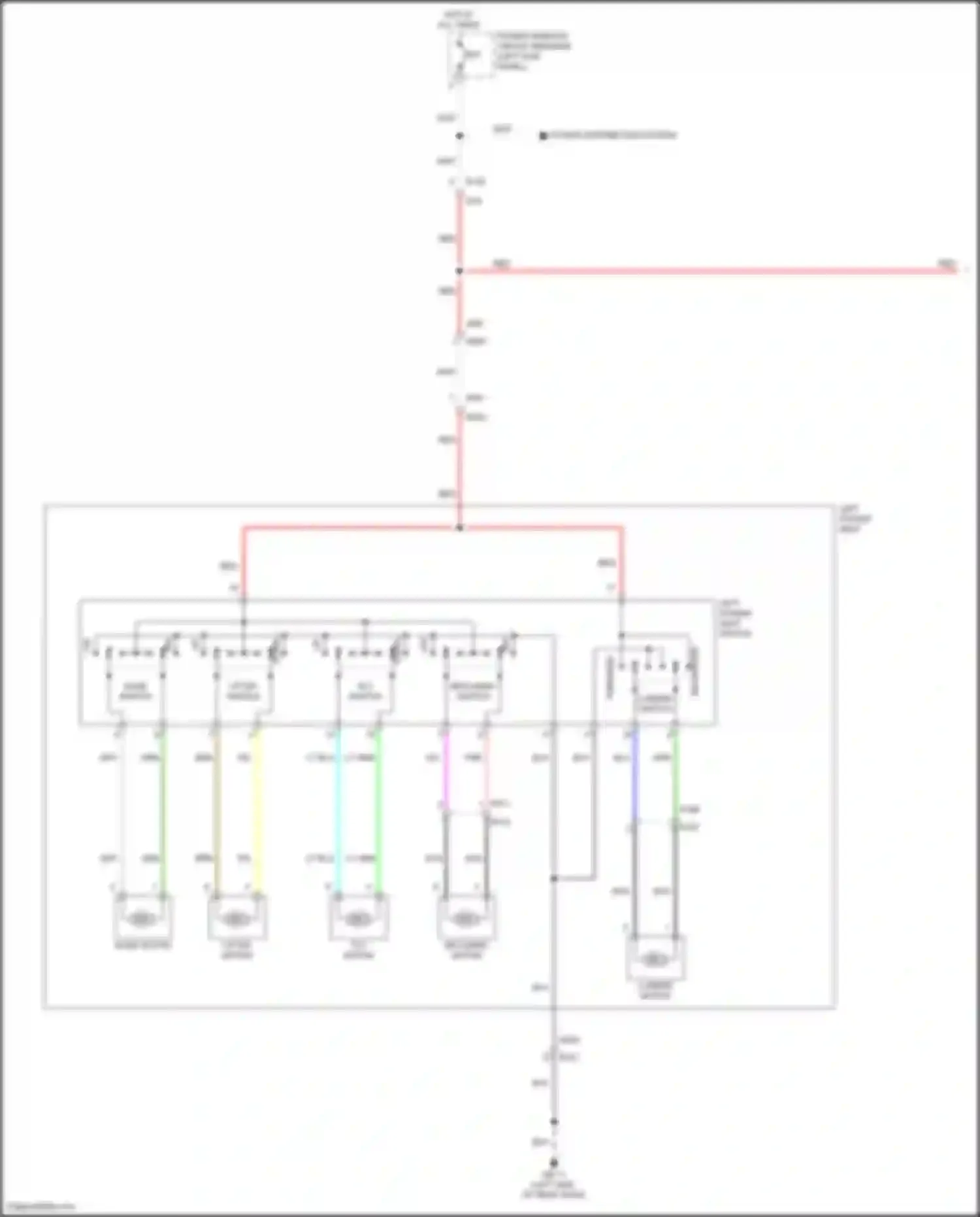 Wiring diagram power window circuit breaker for Subaru Forester SK facelift (2021-2024) (4 of 8)