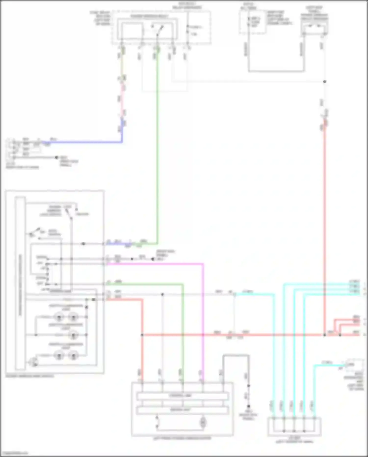 Wiring diagram power window circuit breaker for Subaru Forester SK facelift (2021-2024) (6 of 8)
