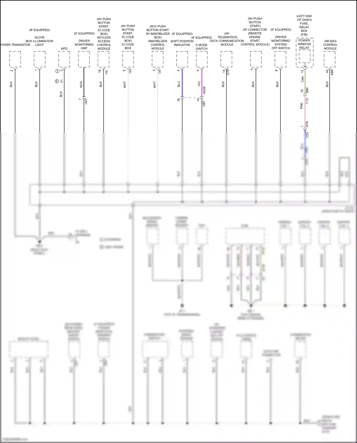 Wiring diagram a/c control panel for Subaru Forester SK (2018-2021) (4 of 7)
