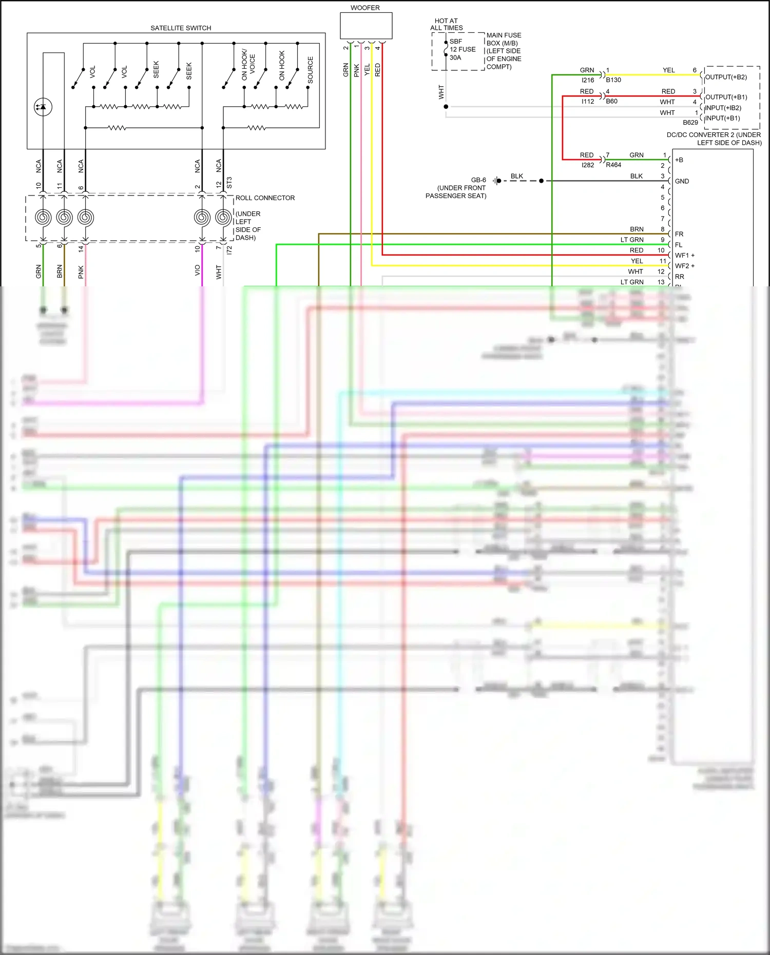 Wiring diagram audio amplifier for Subaru Forester SK (2018-2021) (2 of 7)