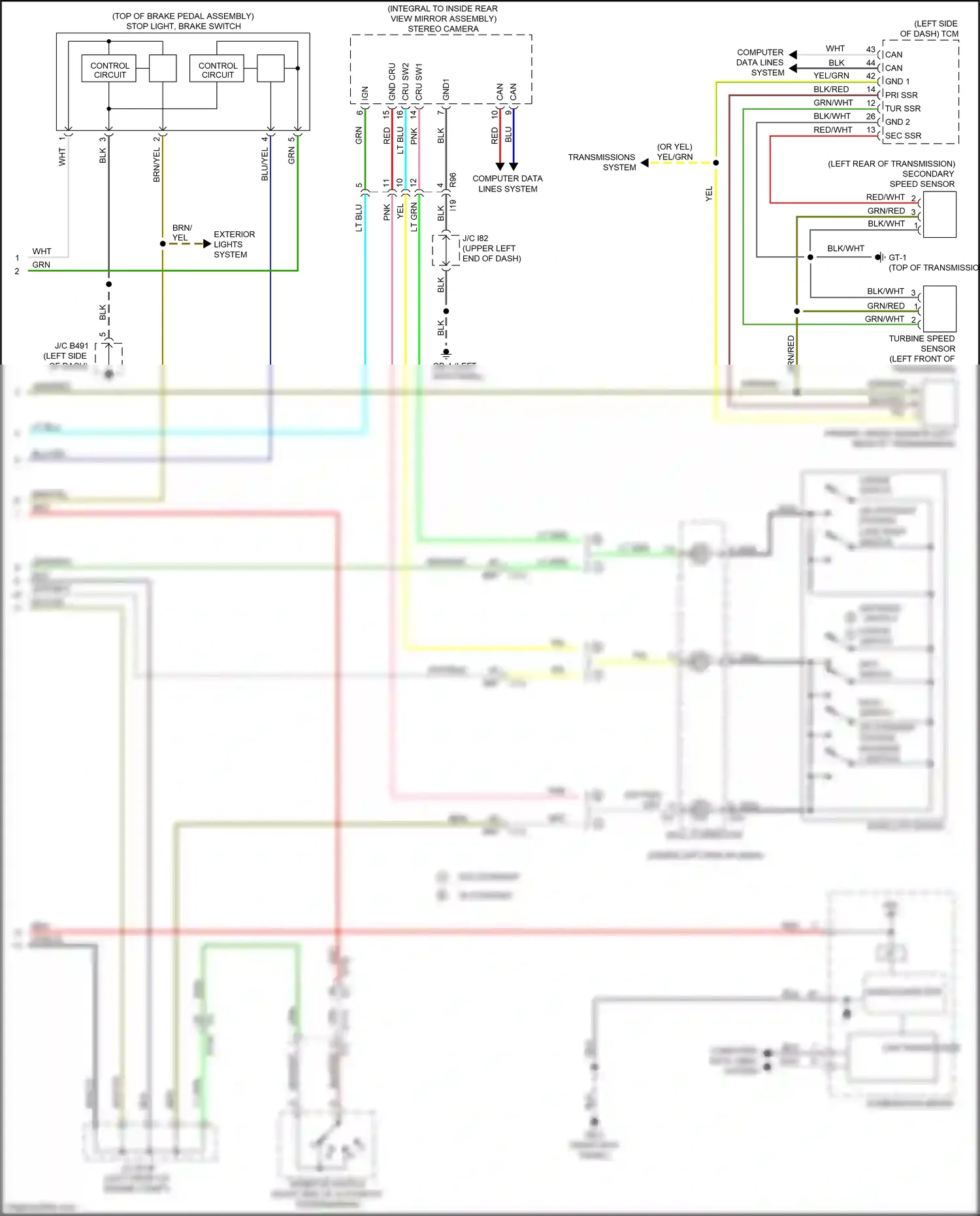 Wiring diagram blu/yel for Subaru Forester SK (2018-2021) (5 of 10)