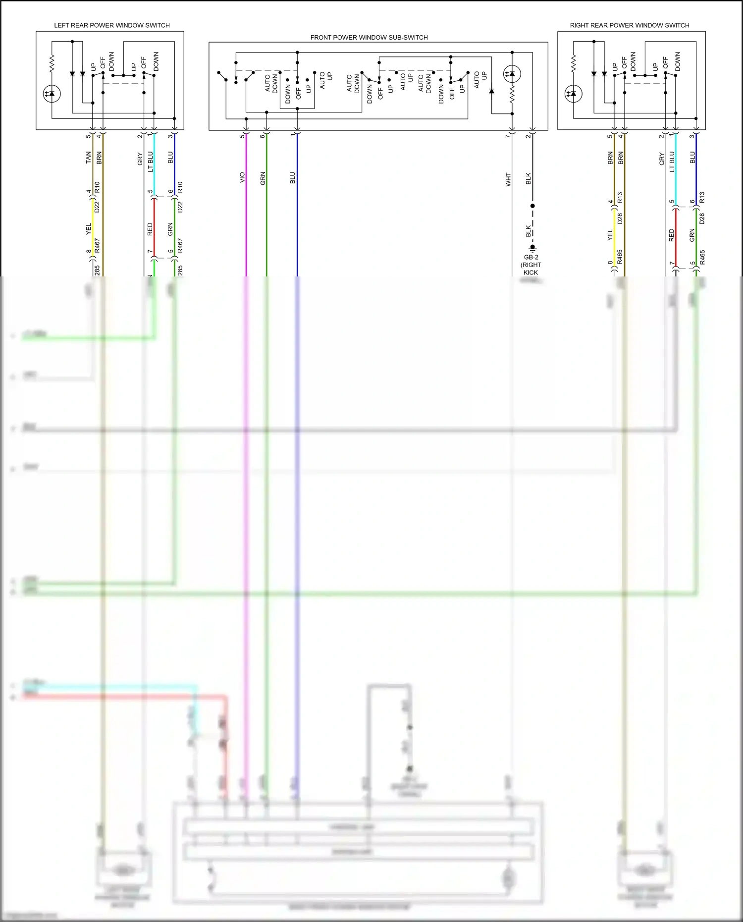 Wiring diagram driving unit for Subaru Forester SK (2018-2021) (5 of 5)