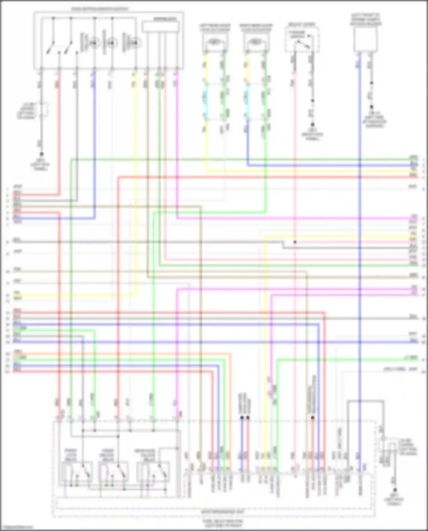 Wiring diagram front lock relay for Subaru Forester SK (2018-2021) (1 of 5)