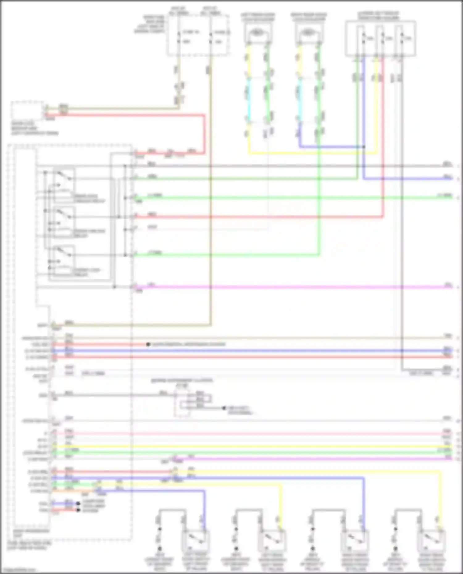 Wiring diagram front unlock relay for Subaru Forester SK (2018-2021) (2 of 5)