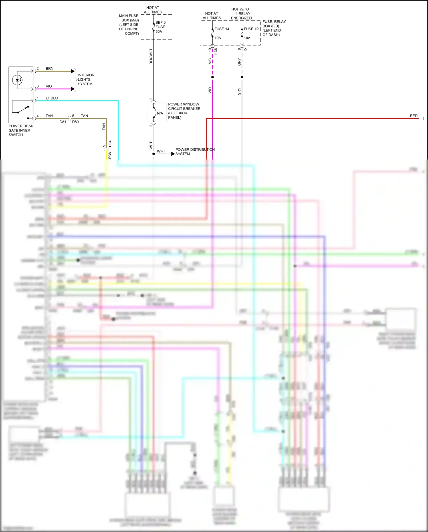 Wiring diagram hall rtn for Subaru Forester SK (2018-2021) (1 of 1)