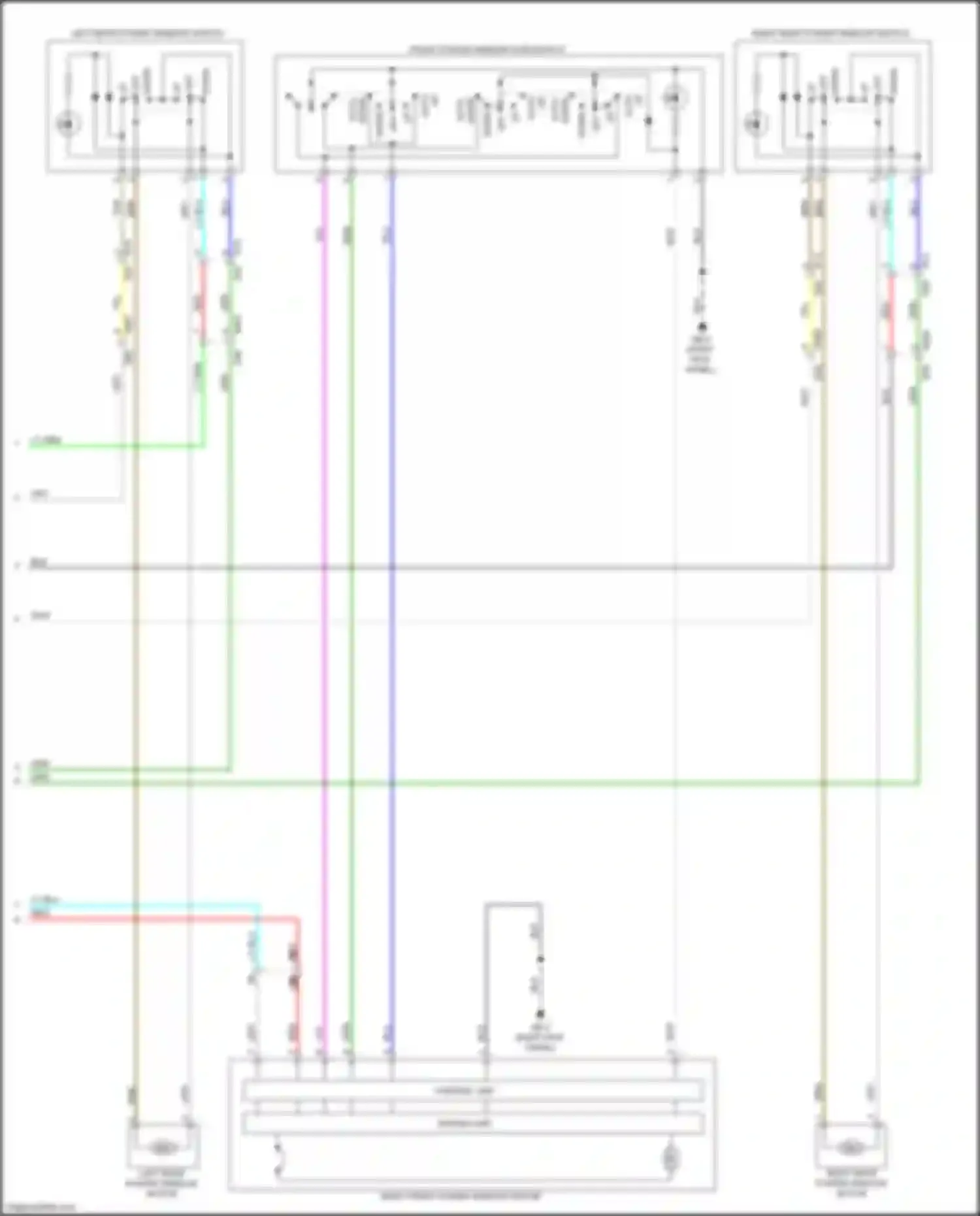 Wiring diagram left rear power window switch for Subaru Forester SK (2018-2021) (4 of 4)