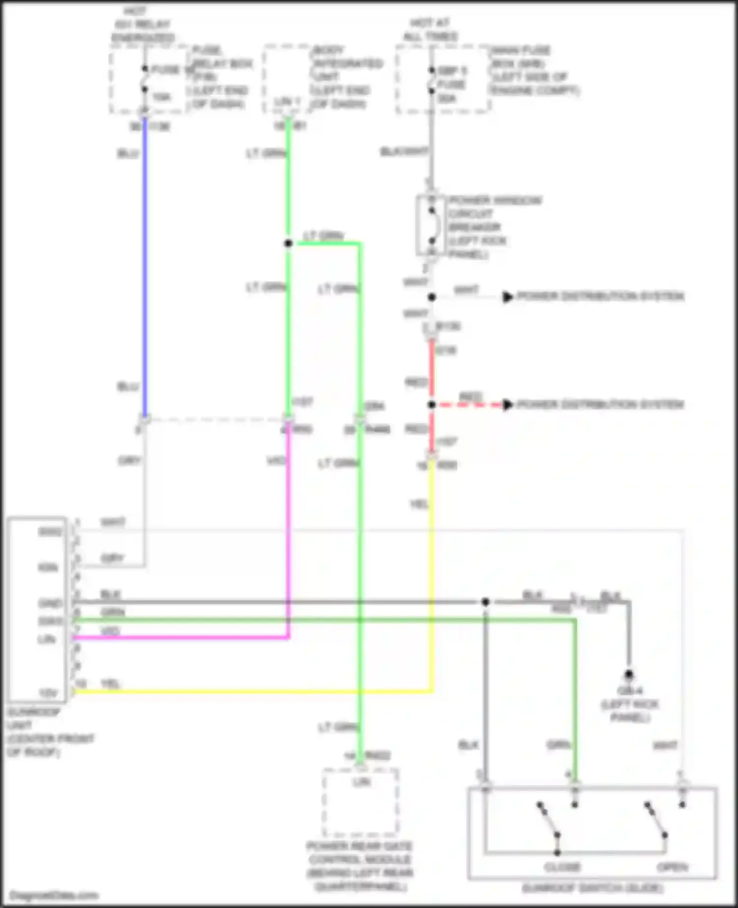 Wiring diagram power distribution system for Subaru Forester SK (2018-2021) (13 of 18)