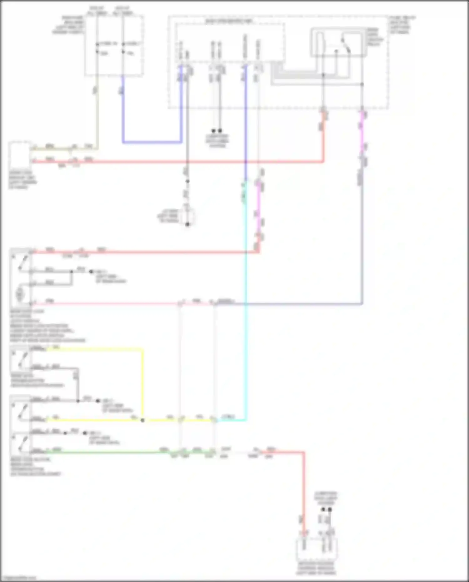 Wiring diagram rear gate lock actuator, latch switch for Subaru Forester SK (2018-2021) (6 of 6)