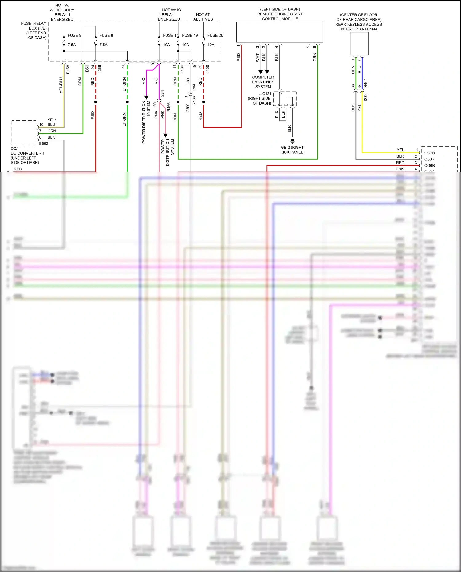 Wiring diagram rear keyless access interior antenna for Subaru Forester SK (2018-2021) (1 of 3)