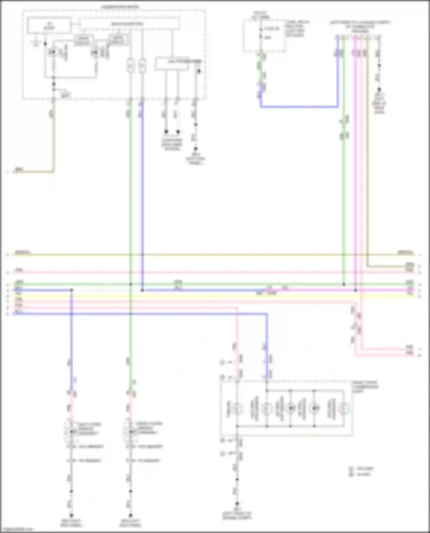 Wiring diagram right outer mirror assembly for Subaru Forester SK (2018-2021) (3 of 9)