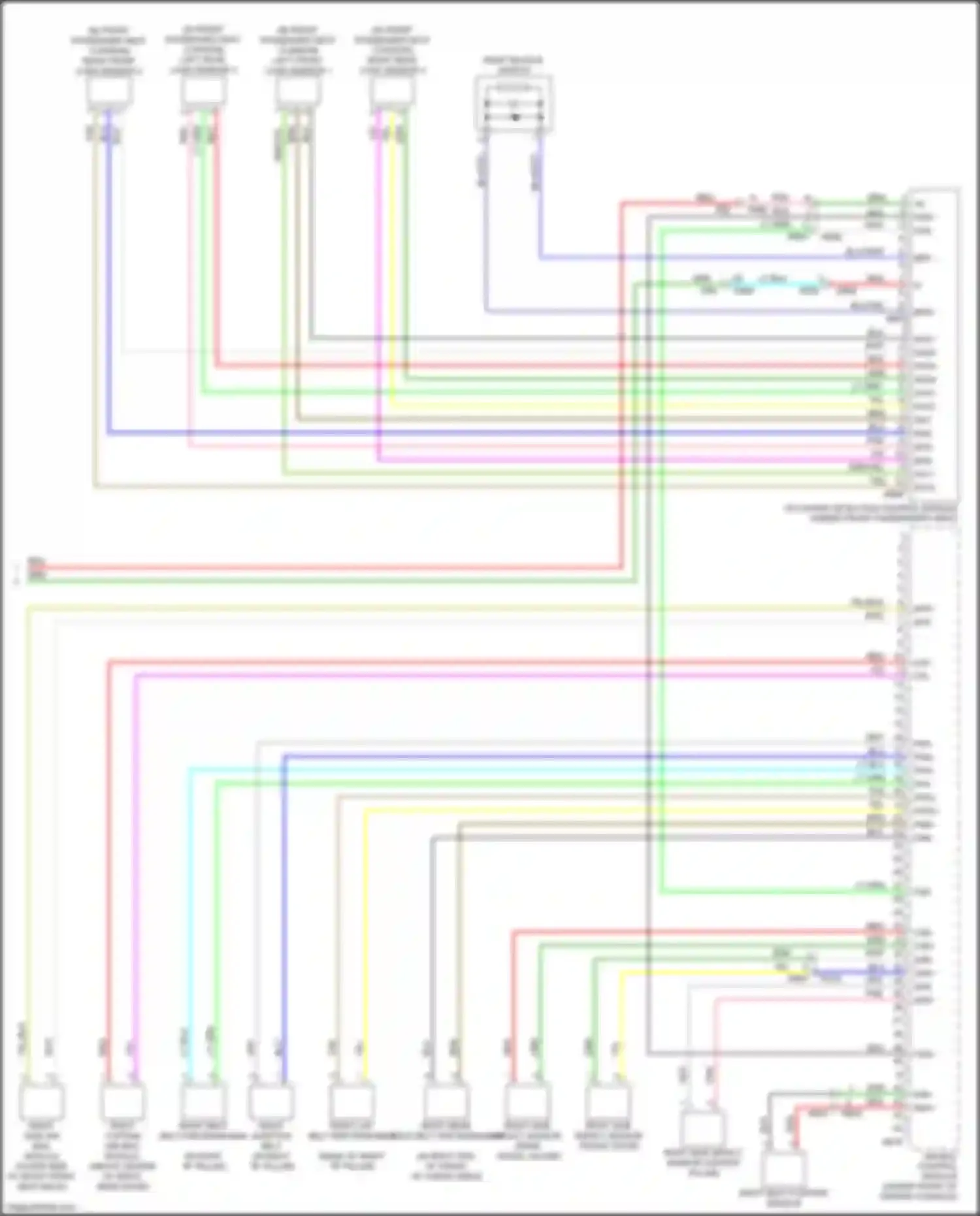 Wiring diagram right rear load sensor 4 for Subaru Forester SK (2018-2021) (1 of 1)