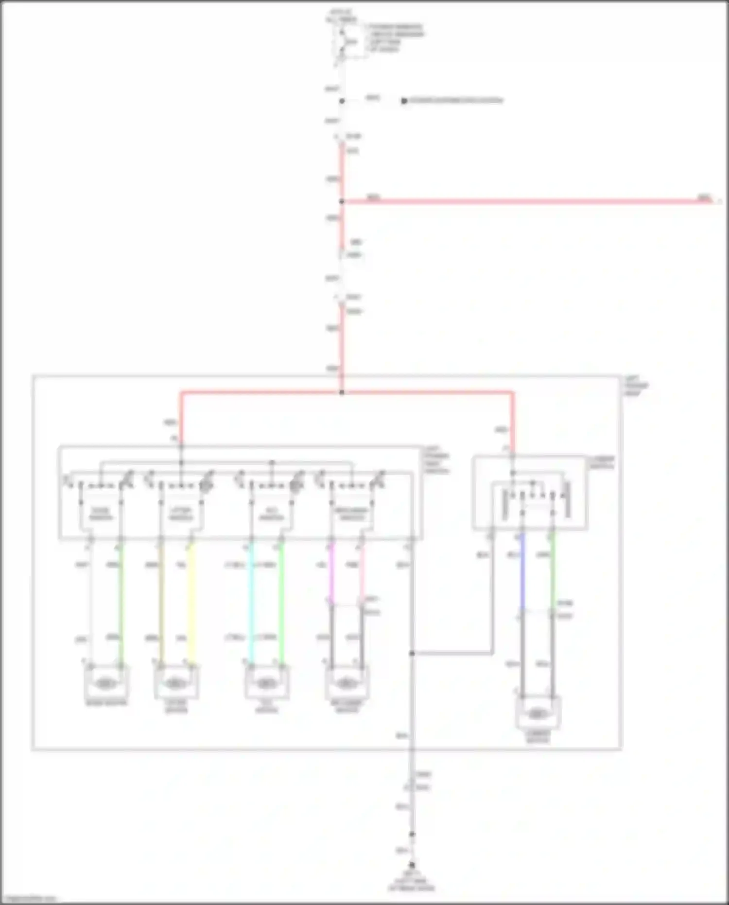 Wiring diagram slide switch for Subaru Forester SK (2018-2021) (2 of 3)