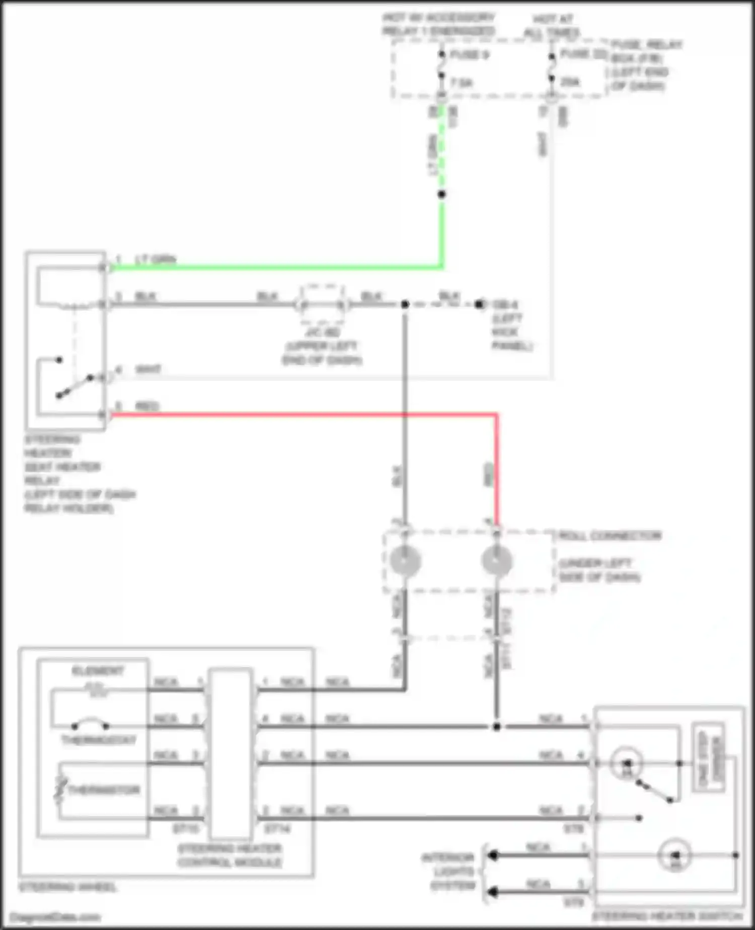 Wiring diagram steering heater control module for Subaru Forester SK (2018-2021) (2 of 2)