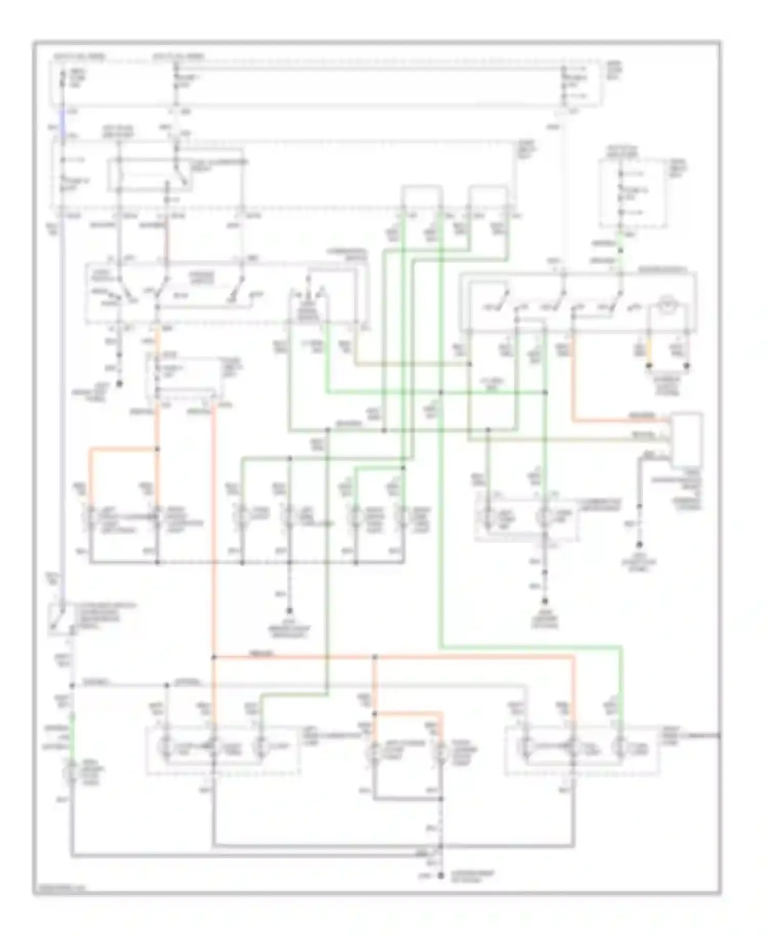 Impreza Subaru GC/GF (1992-2000): Exterior lamps circuit