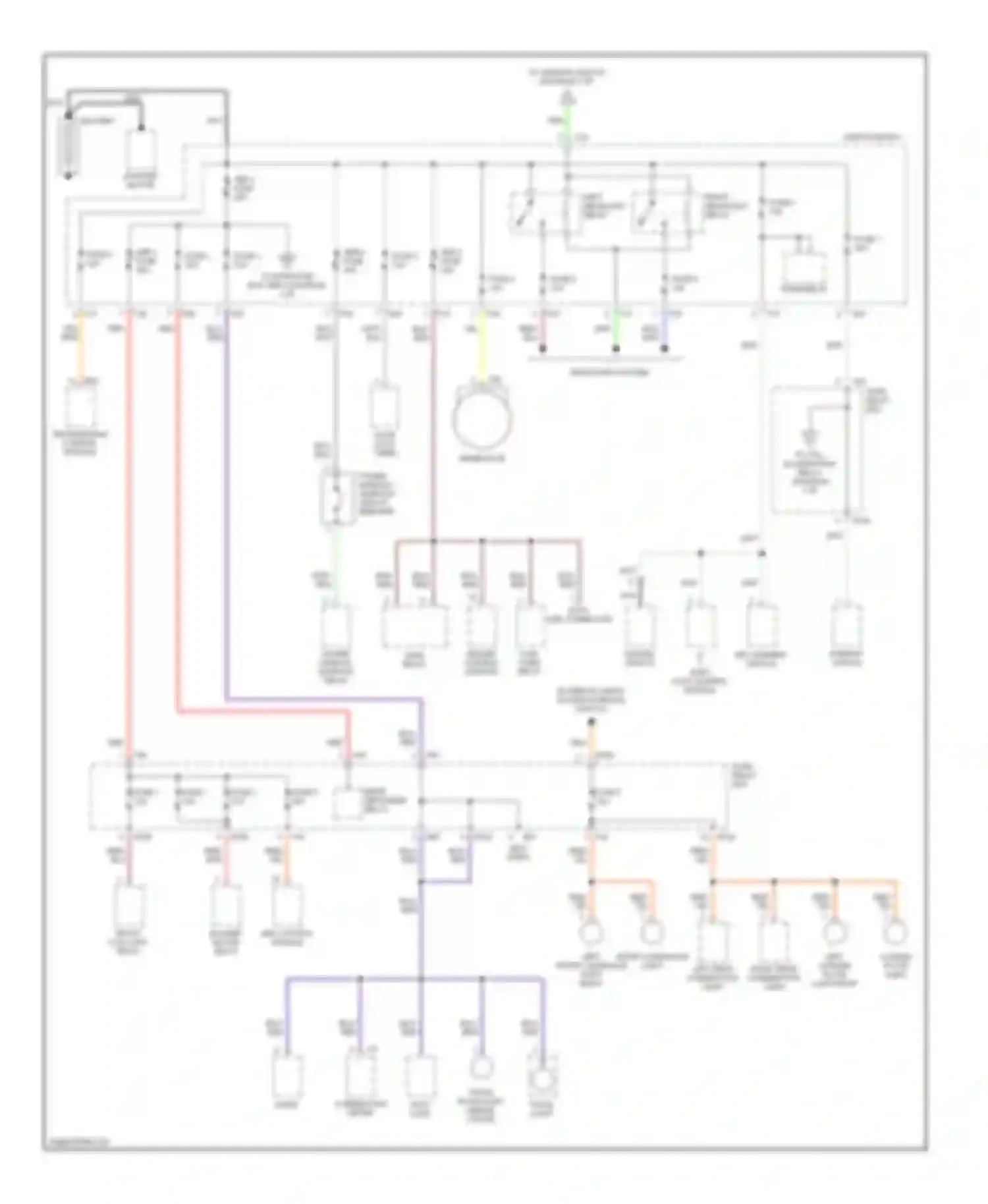 Impreza Subaru GC/GF (1992-2000): Power distribution circuit (1 of 3)