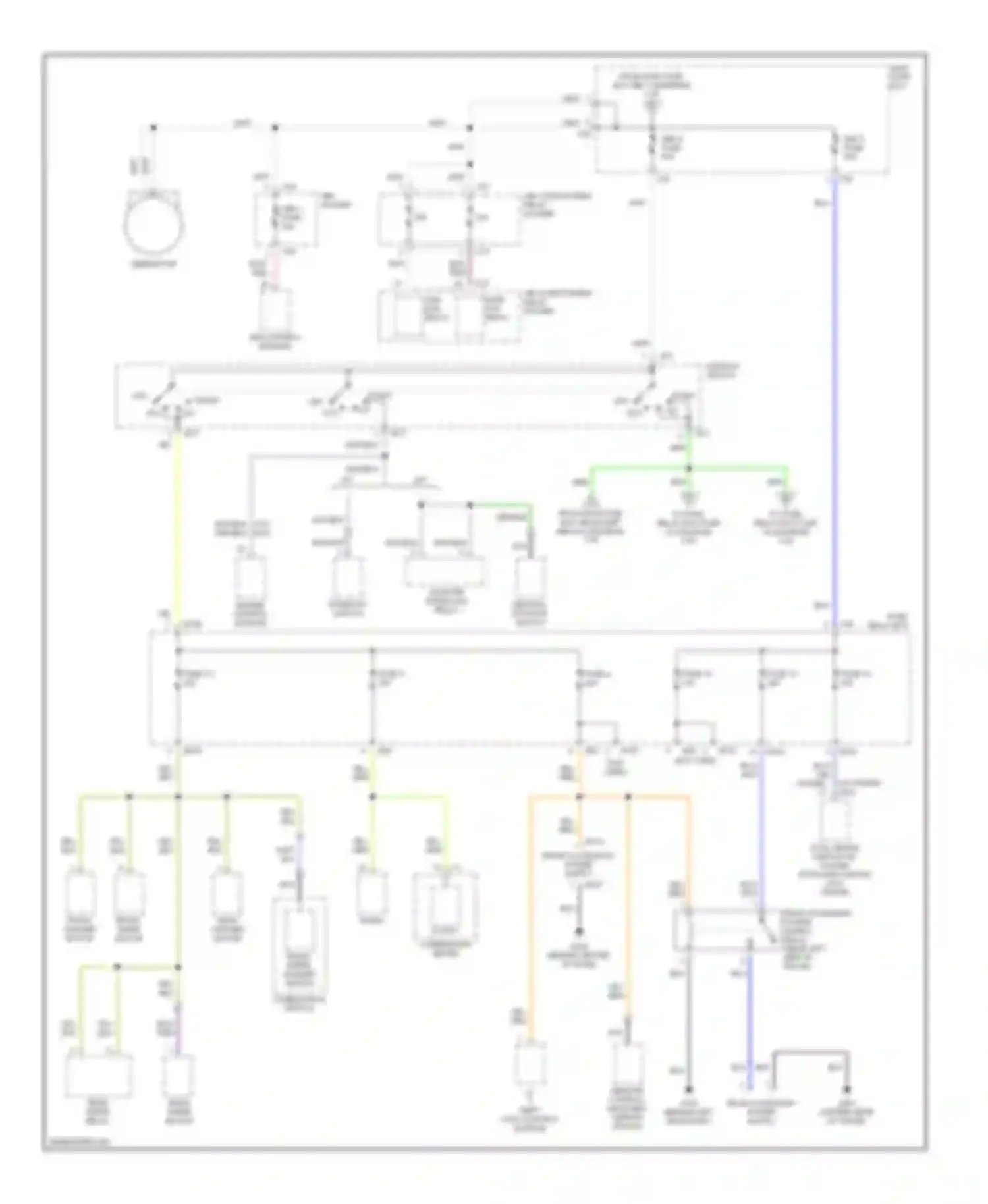 Impreza Subaru GC/GF (1992-2000): Power distribution circuit (2 of 3)