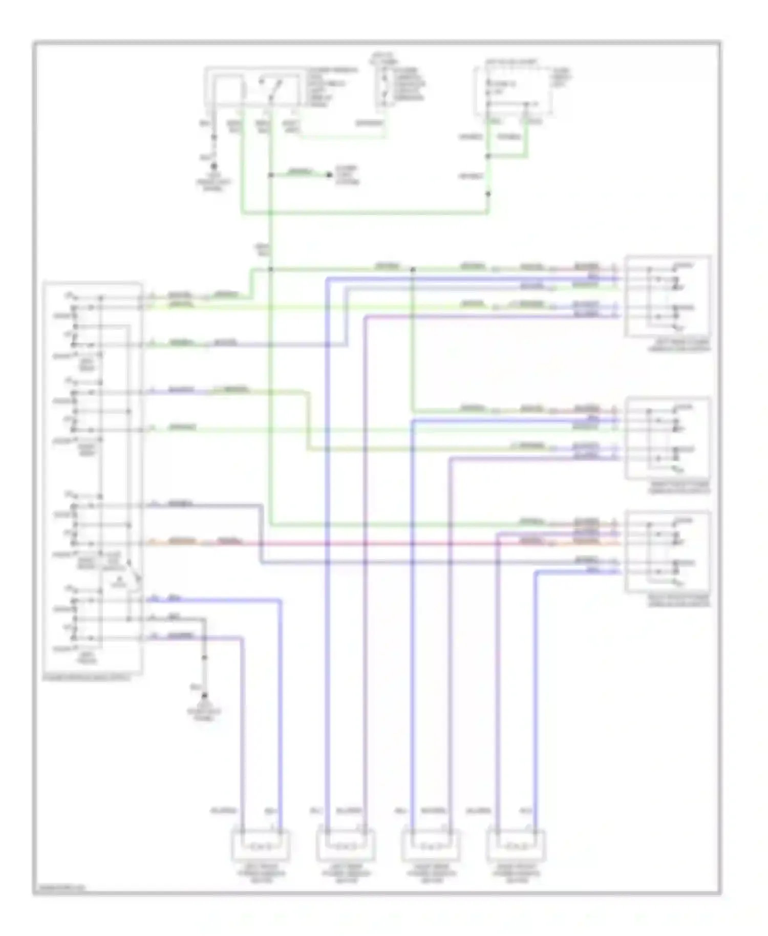 Impreza Subaru GC/GF (1992-2000): Power window circuit, sedan & wagon