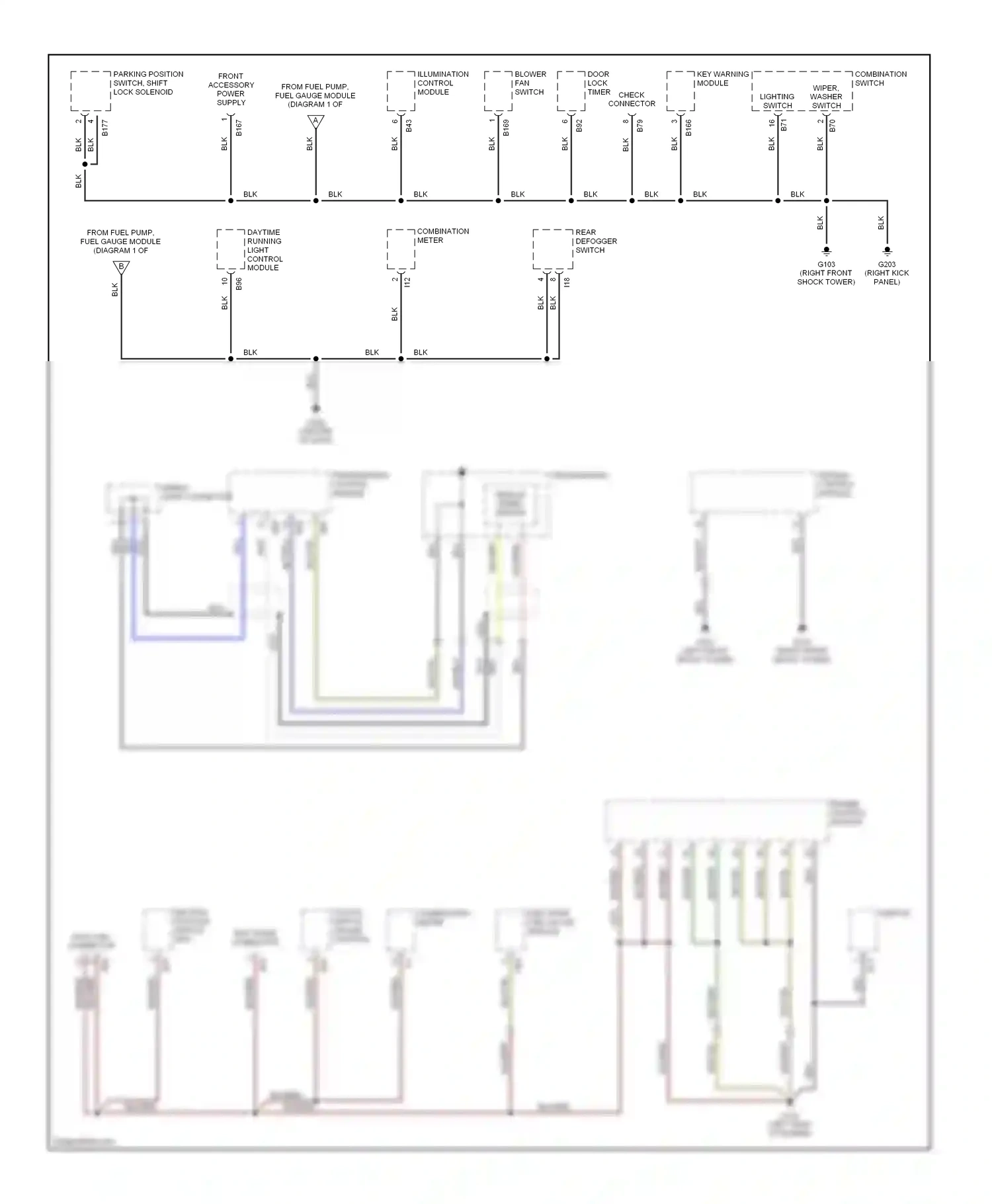 Subaru Impreza GC/GF (1992-2000) engine control module wiring diagram  (1 of 5)