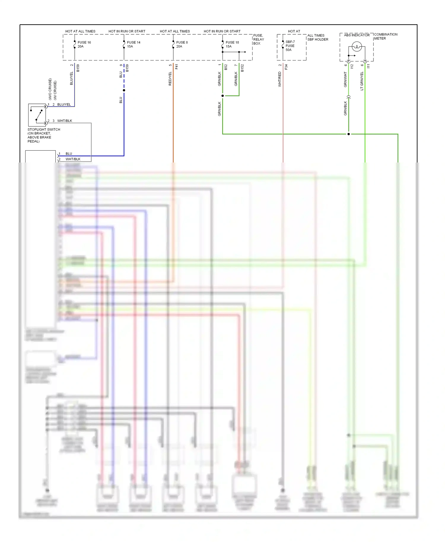Subaru Impreza GC/GF (1992-2000) left front abs sensor wiring diagram  (1 of 1)