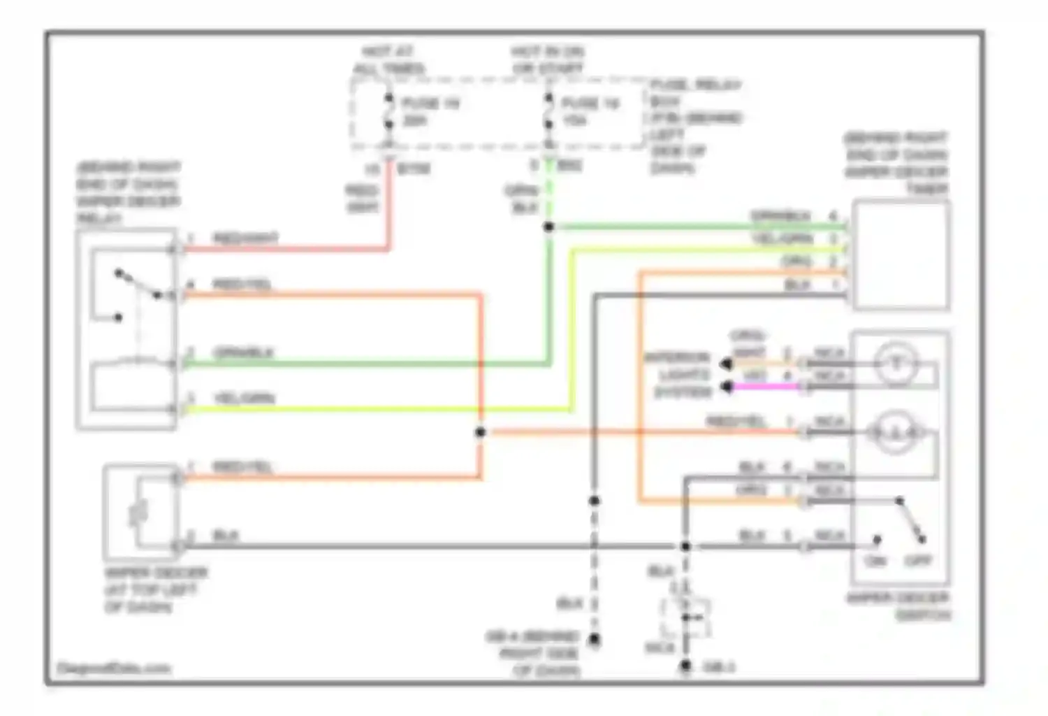 Impreza Subaru GD/GC/GG facelift 2 (2005-2007): Wiper deicer circuit