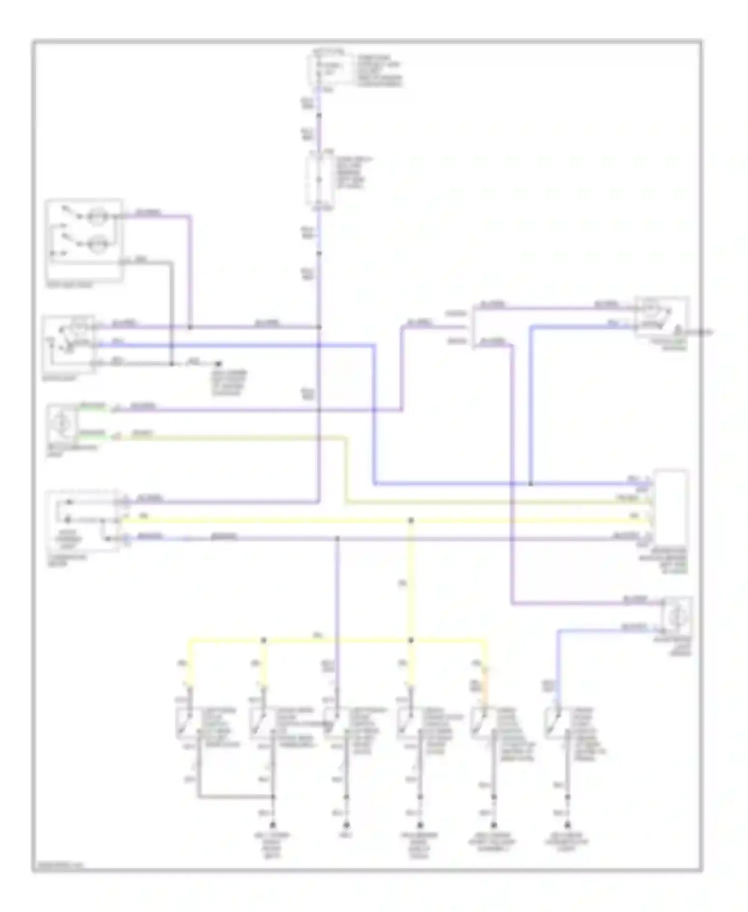 Impreza Subaru GD/GC/GG facelift 2 (2005-2007): Courtesy lamps circuit